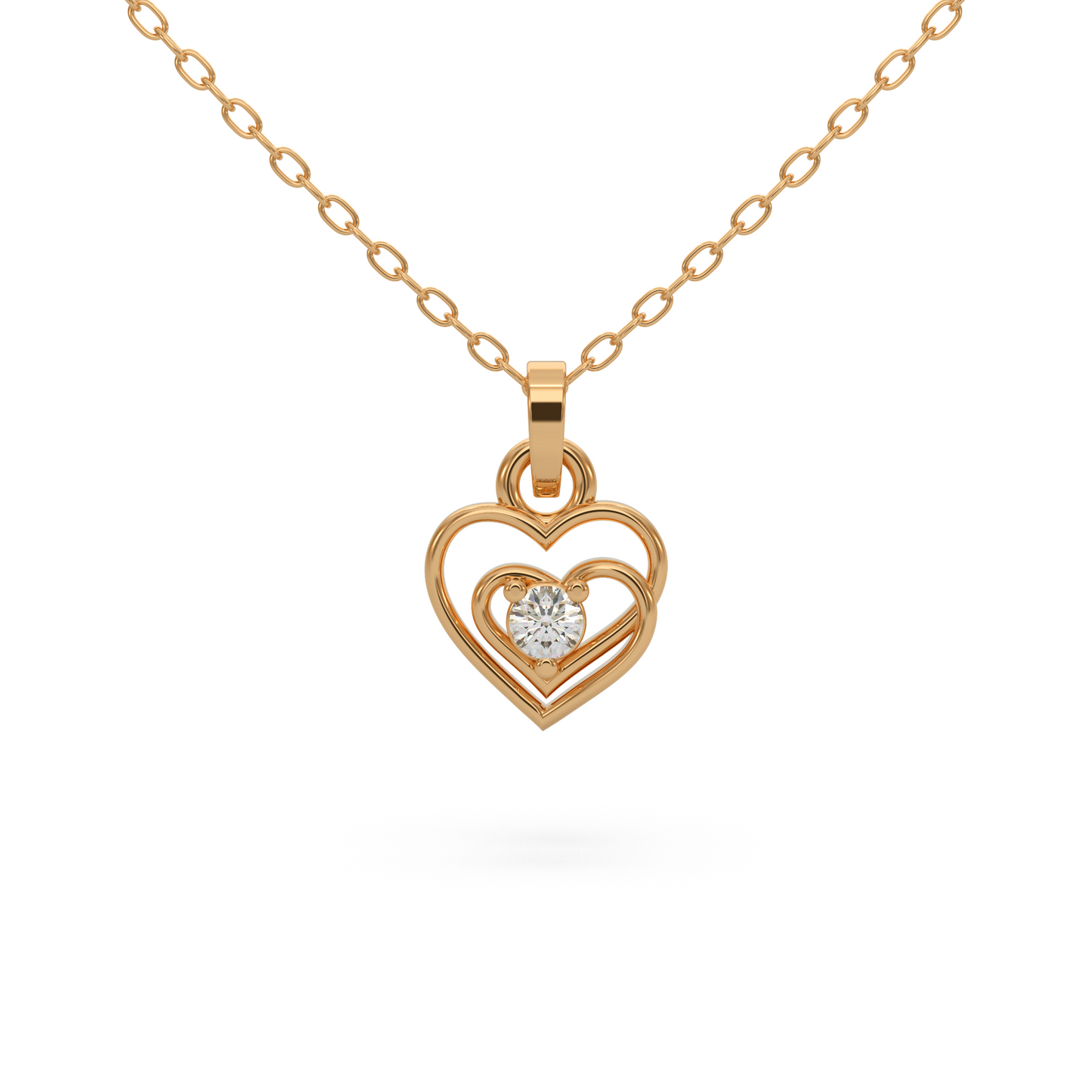 Romantic Gift Heart Diamond Pendant