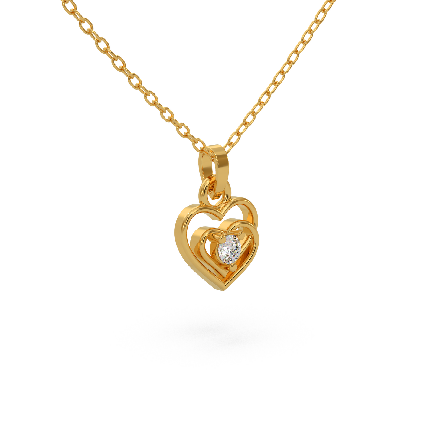 Romantic Gift Heart Diamond Pendant