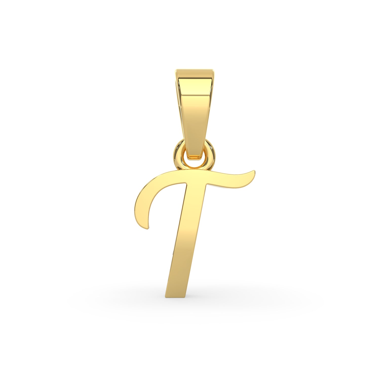 Alphabet T Gold Charm