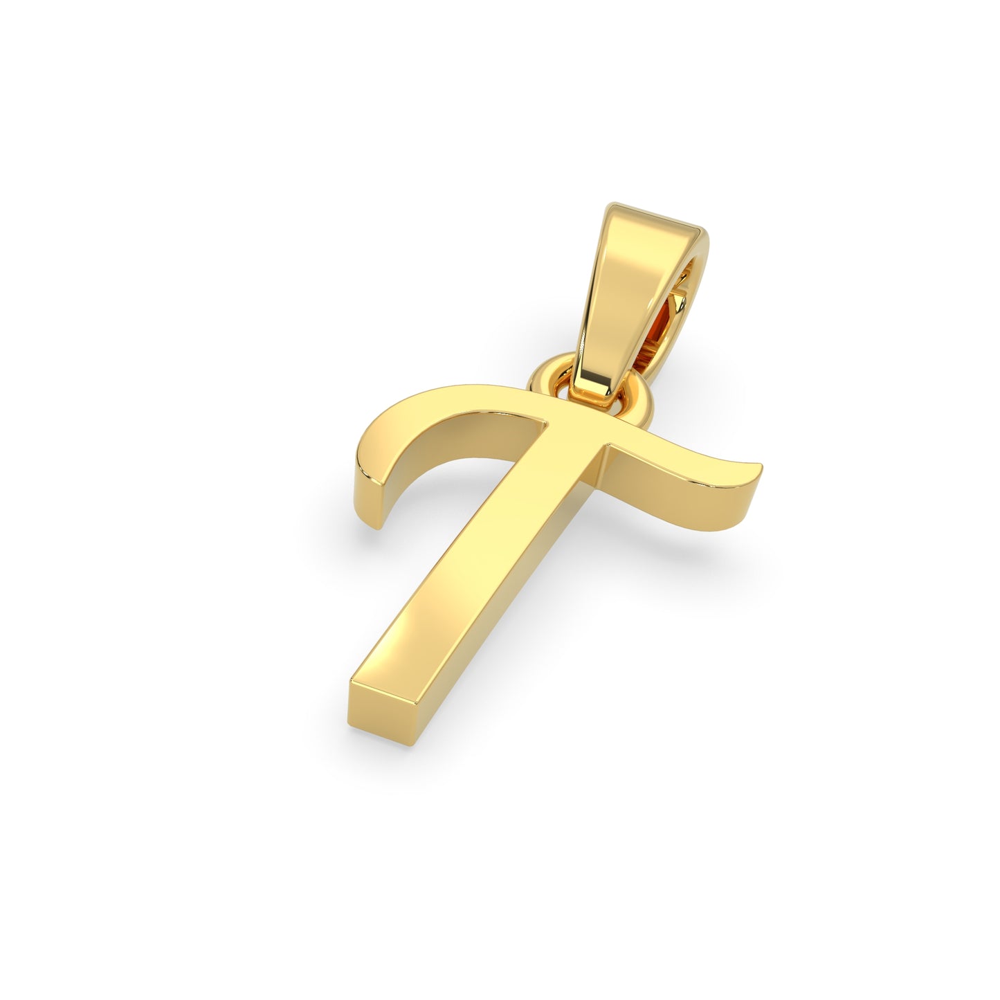 Alphabet T Gold Charm