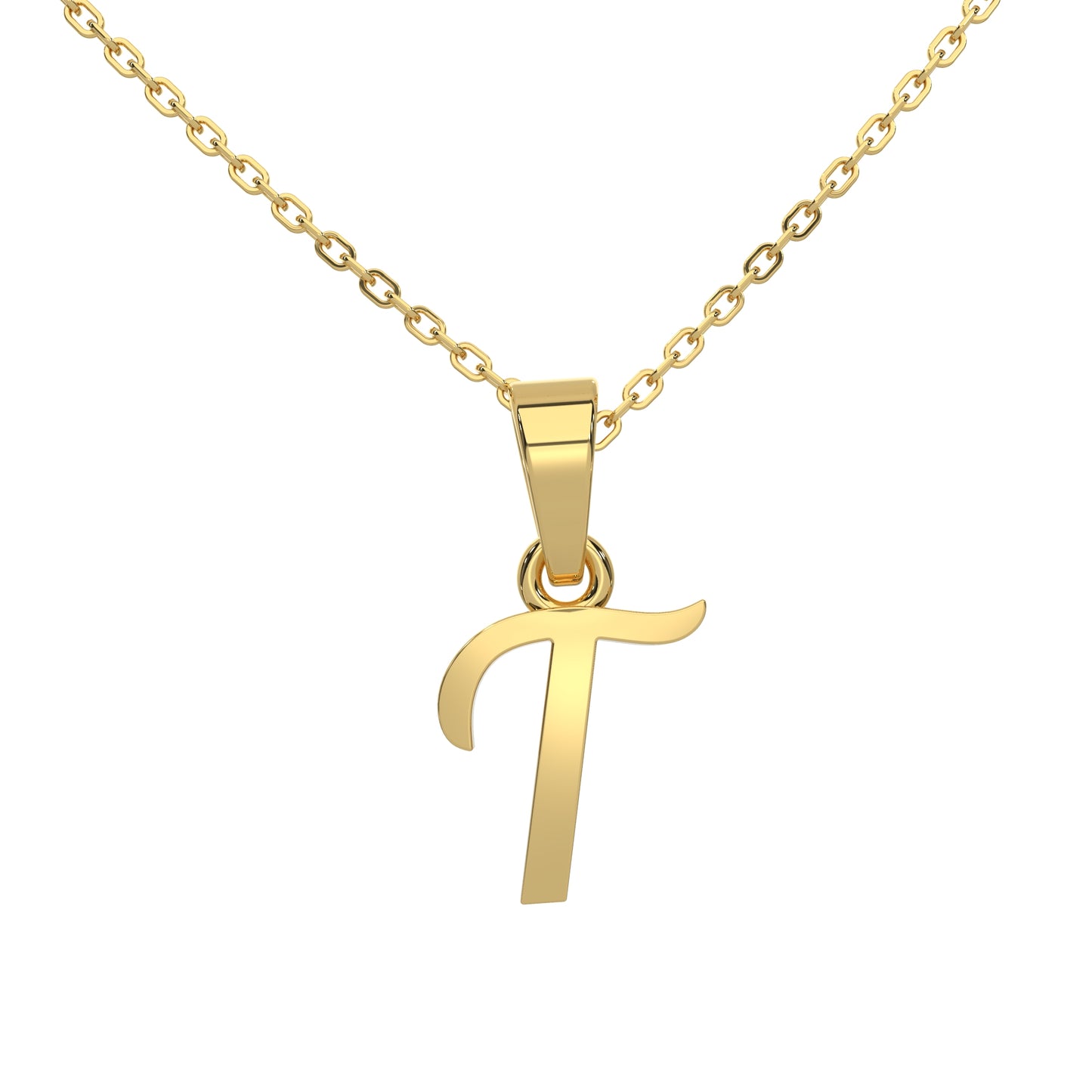 Alphabet T Gold Charm