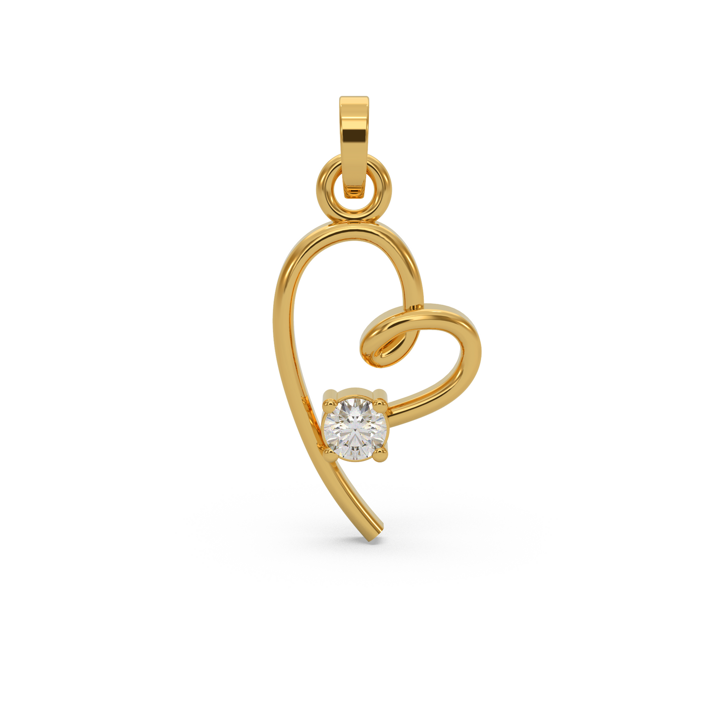 Stunning Heart Diamond Pendant