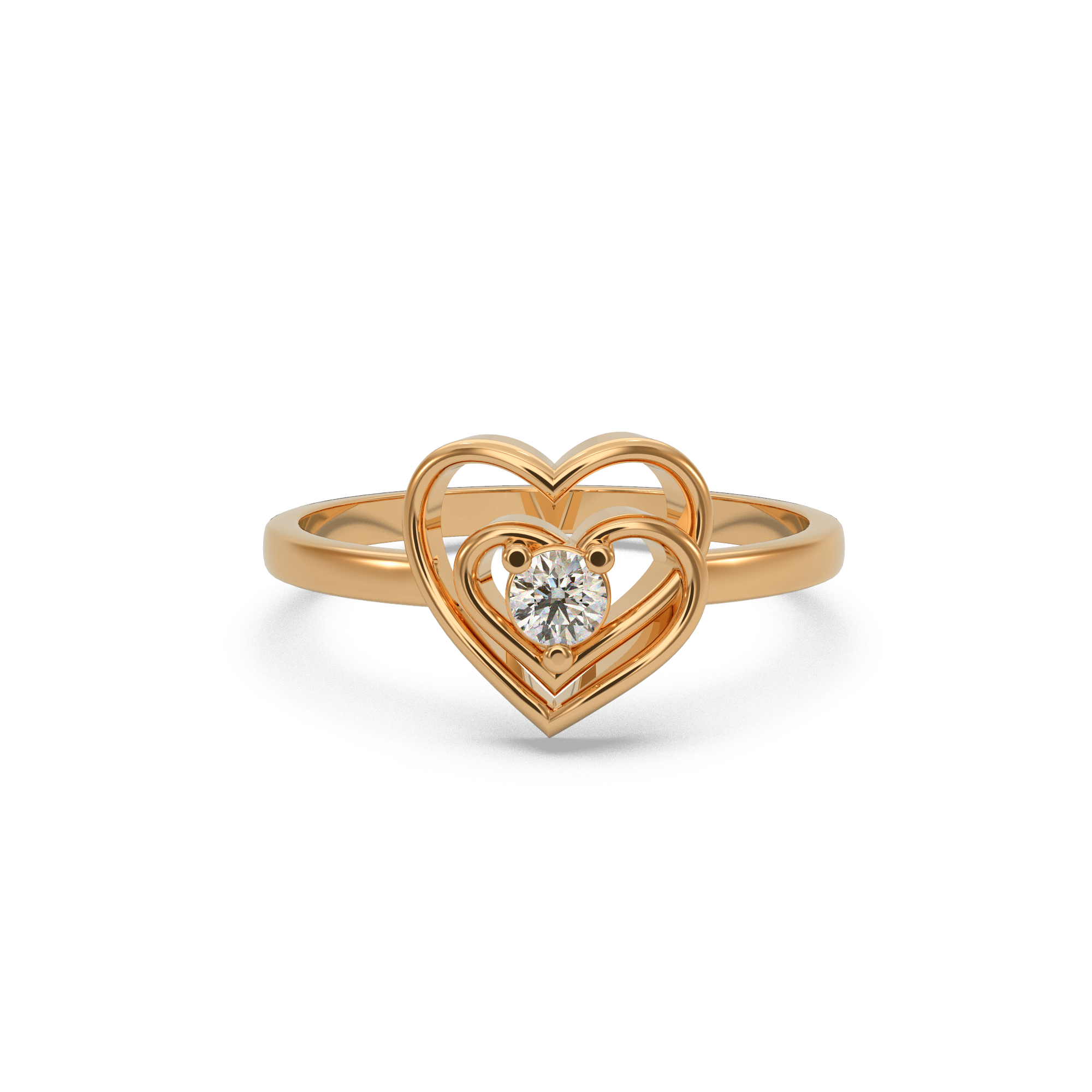 Romantic Gift Heart Diamond Ring