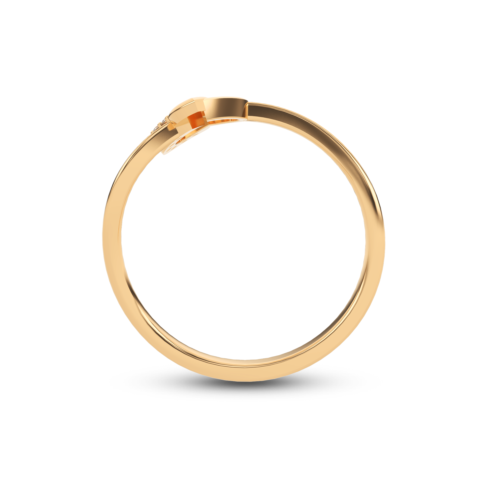 14 Kt Yellow Gold Diamond Ring