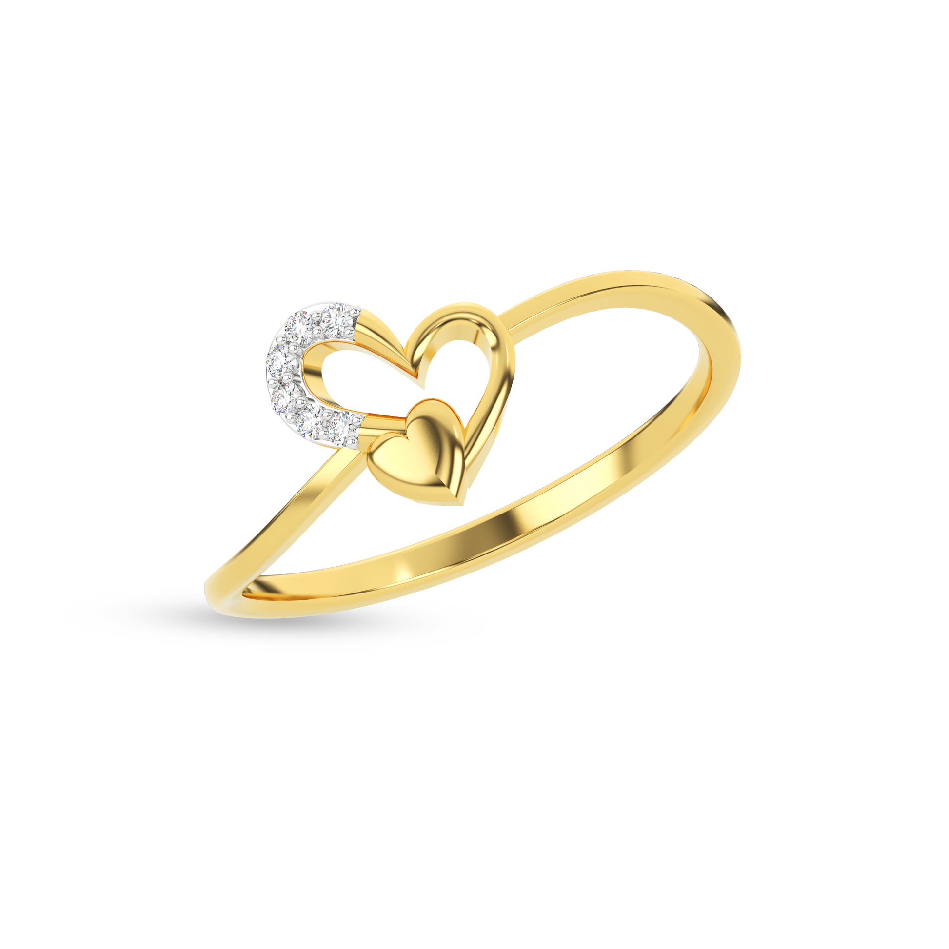 14 Kt Yellow Gold Diamond Ring