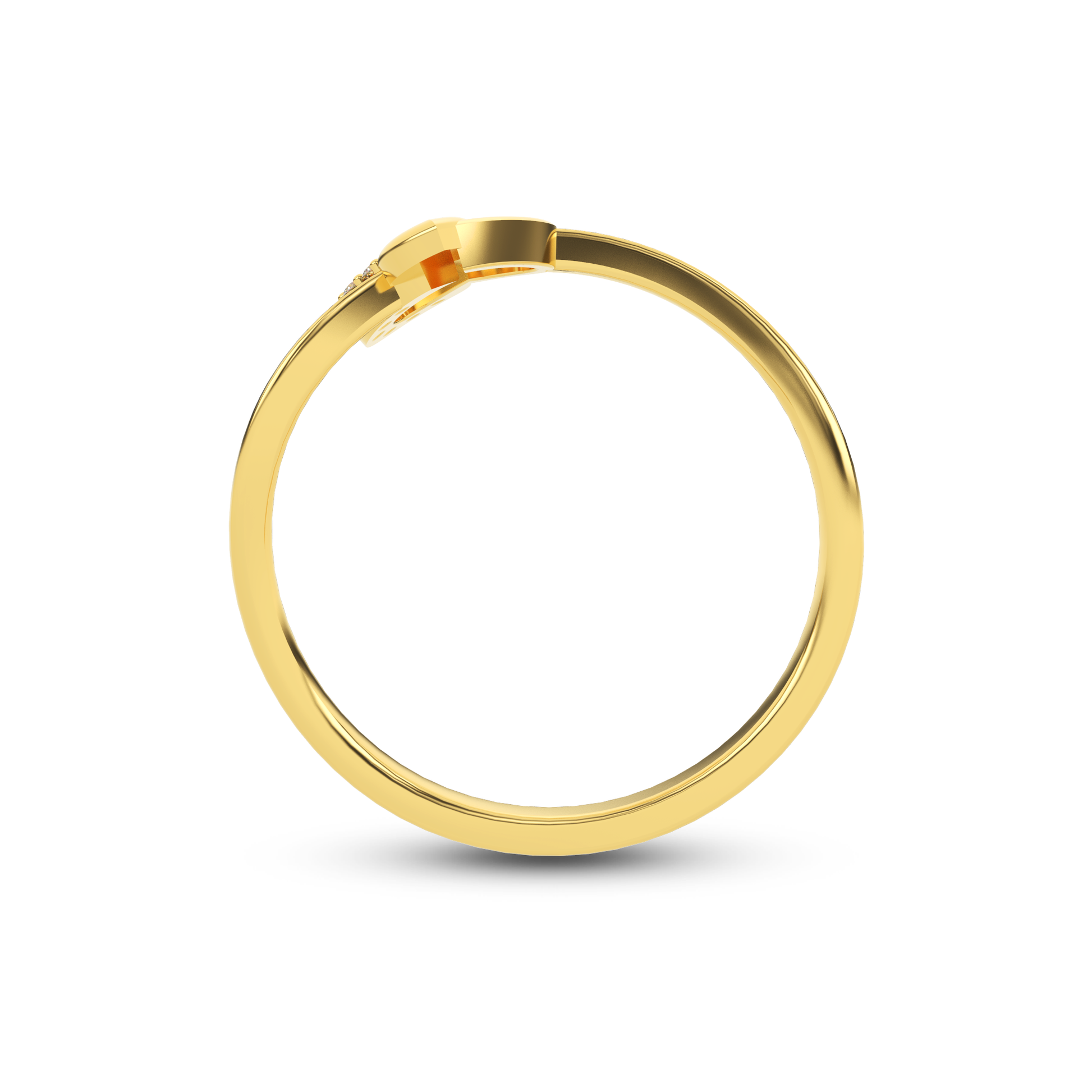 14 Kt Yellow Gold Diamond Ring