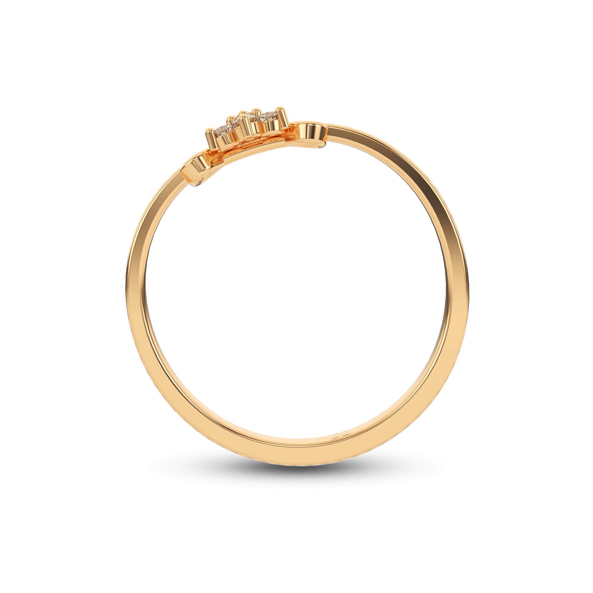 14 Kt Yellow Gold Diamond Ring