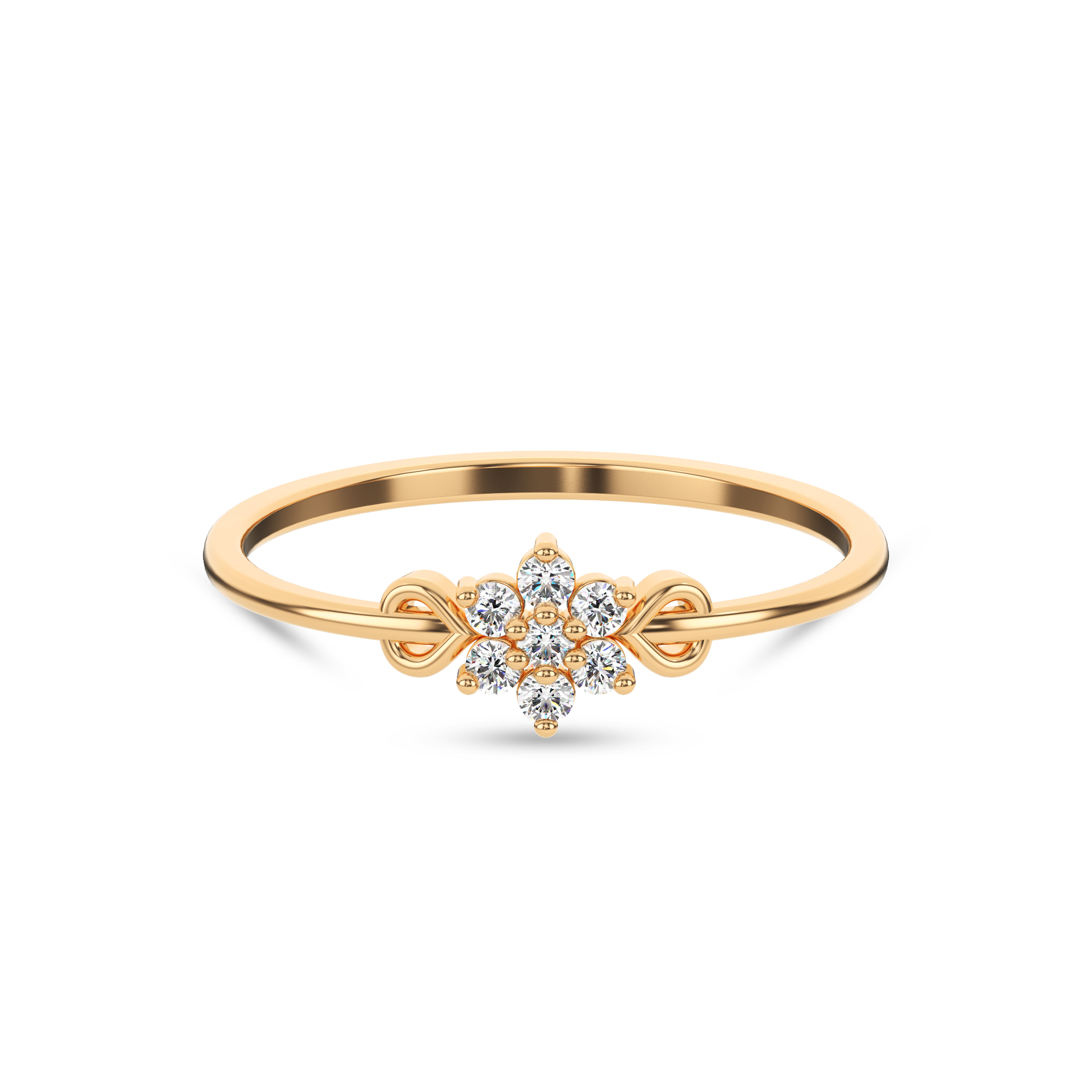 14 Kt Yellow Gold Diamond Ring