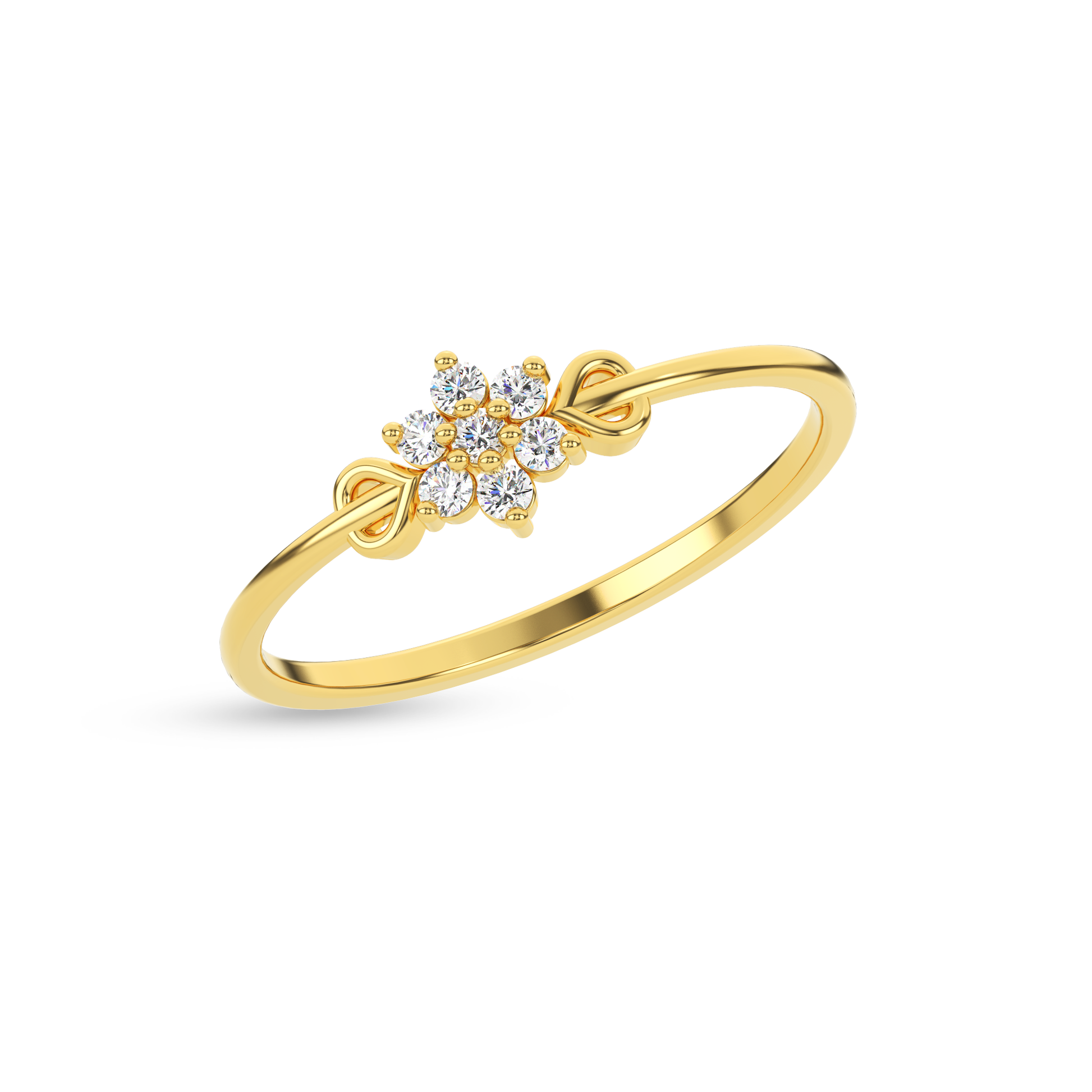 14 Kt Yellow Gold Diamond Ring