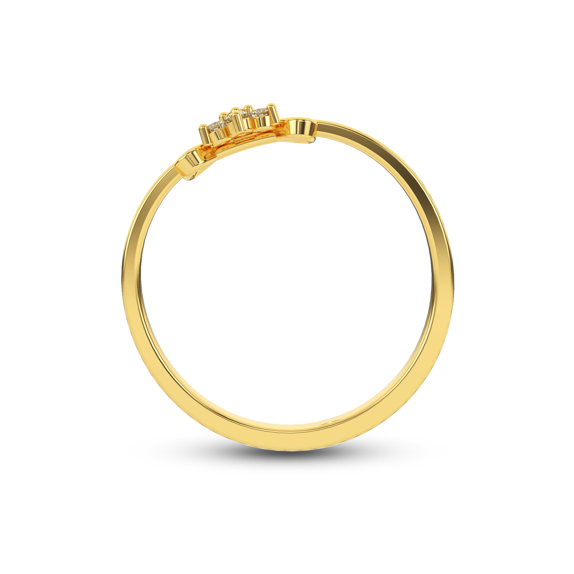 14 Kt Yellow Gold Diamond Ring