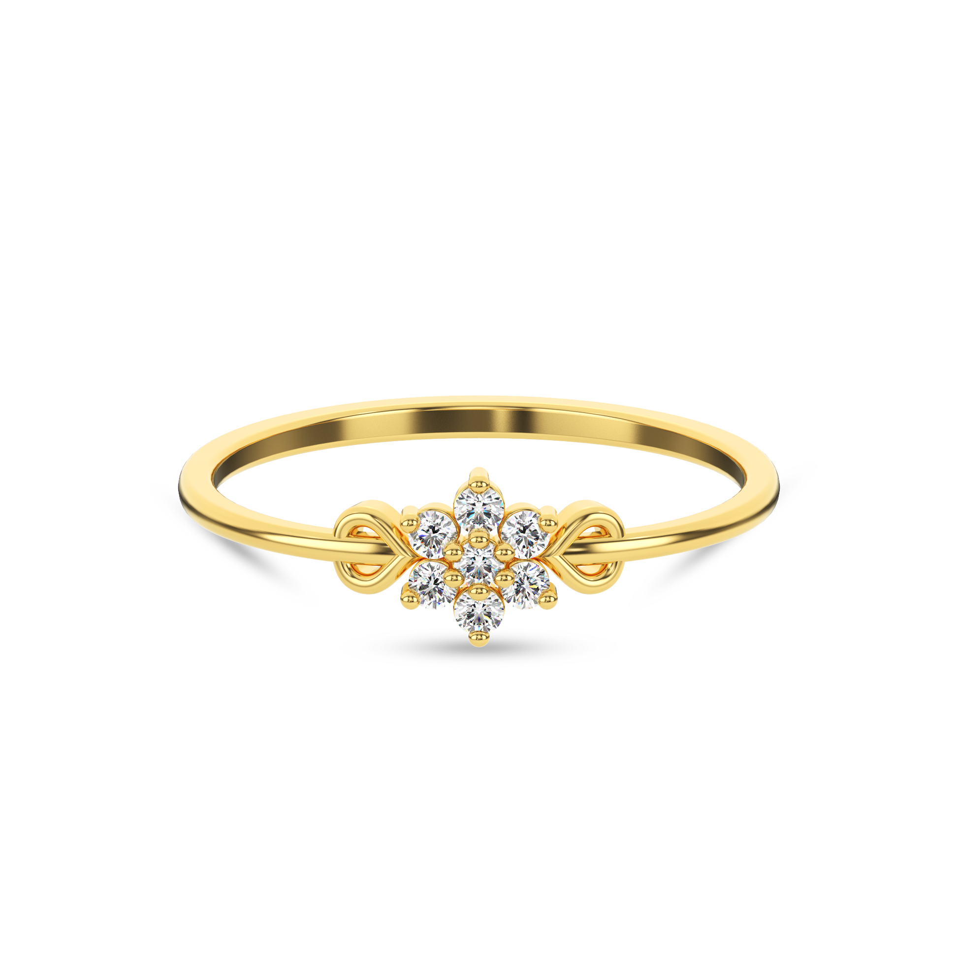 14 Kt Yellow Gold Diamond Ring