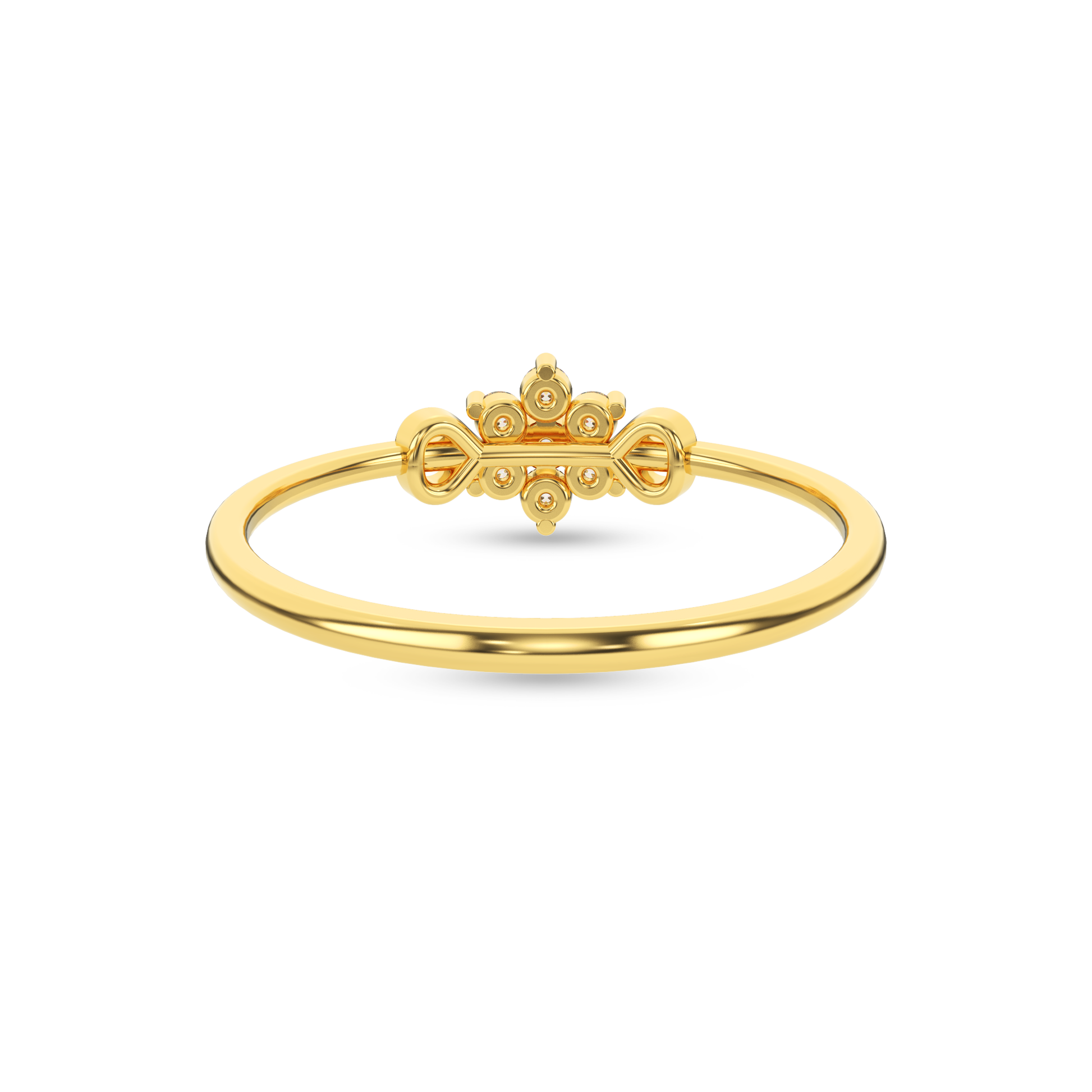 14 Kt Yellow Gold Diamond Ring