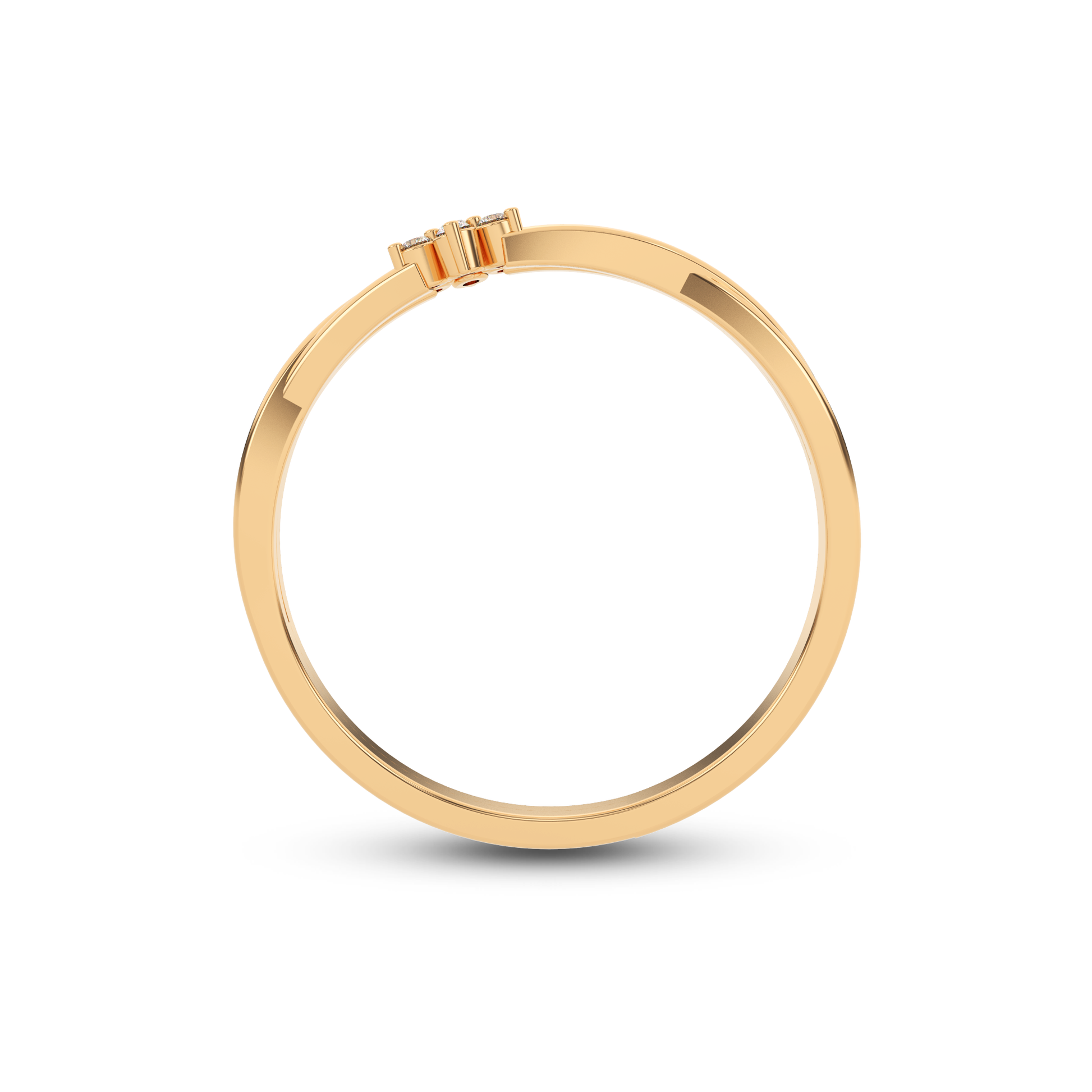 14 Kt Yellow Gold Diamond Ring