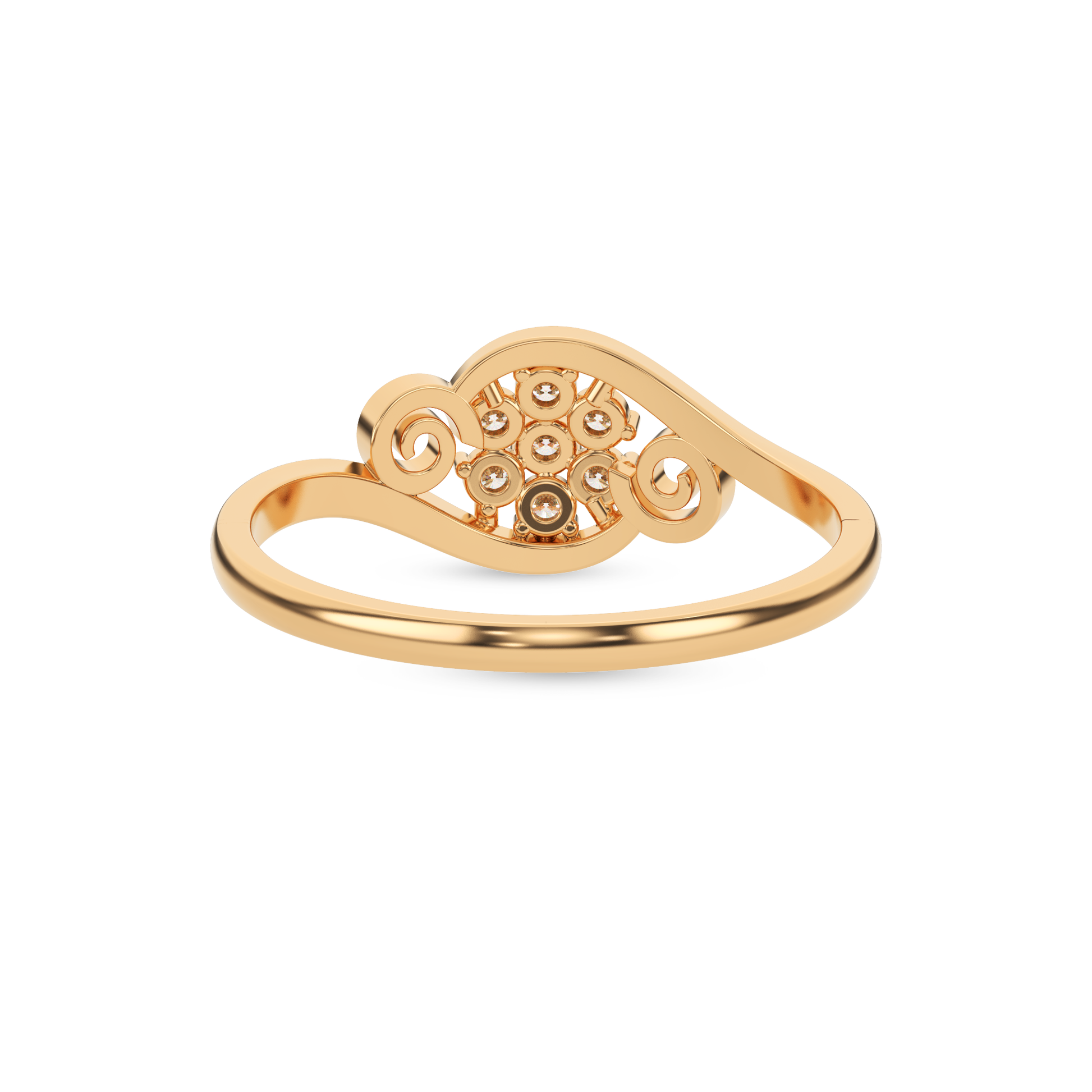 14 Kt Yellow Gold Diamond Ring