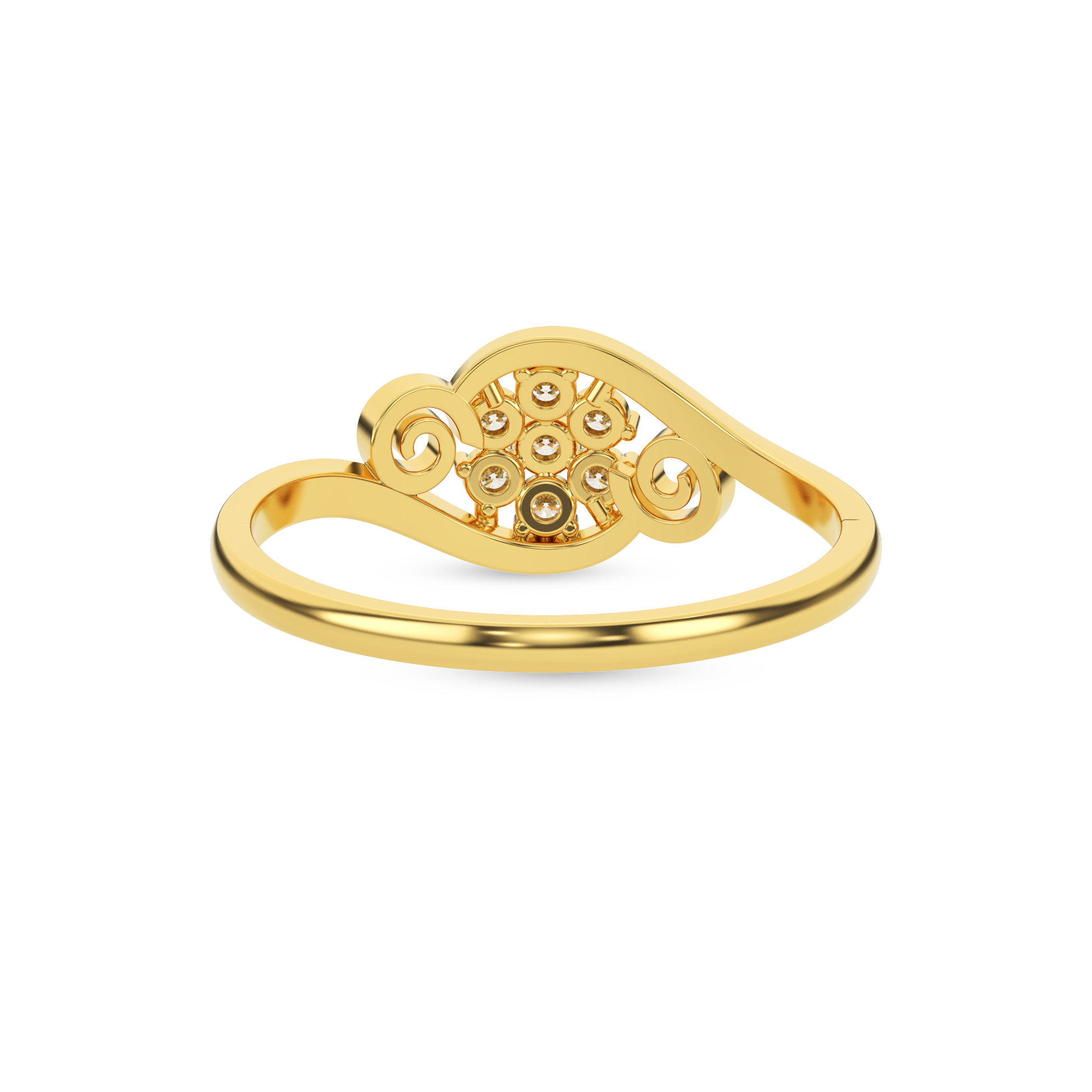 14 Kt Yellow Gold Diamond Ring