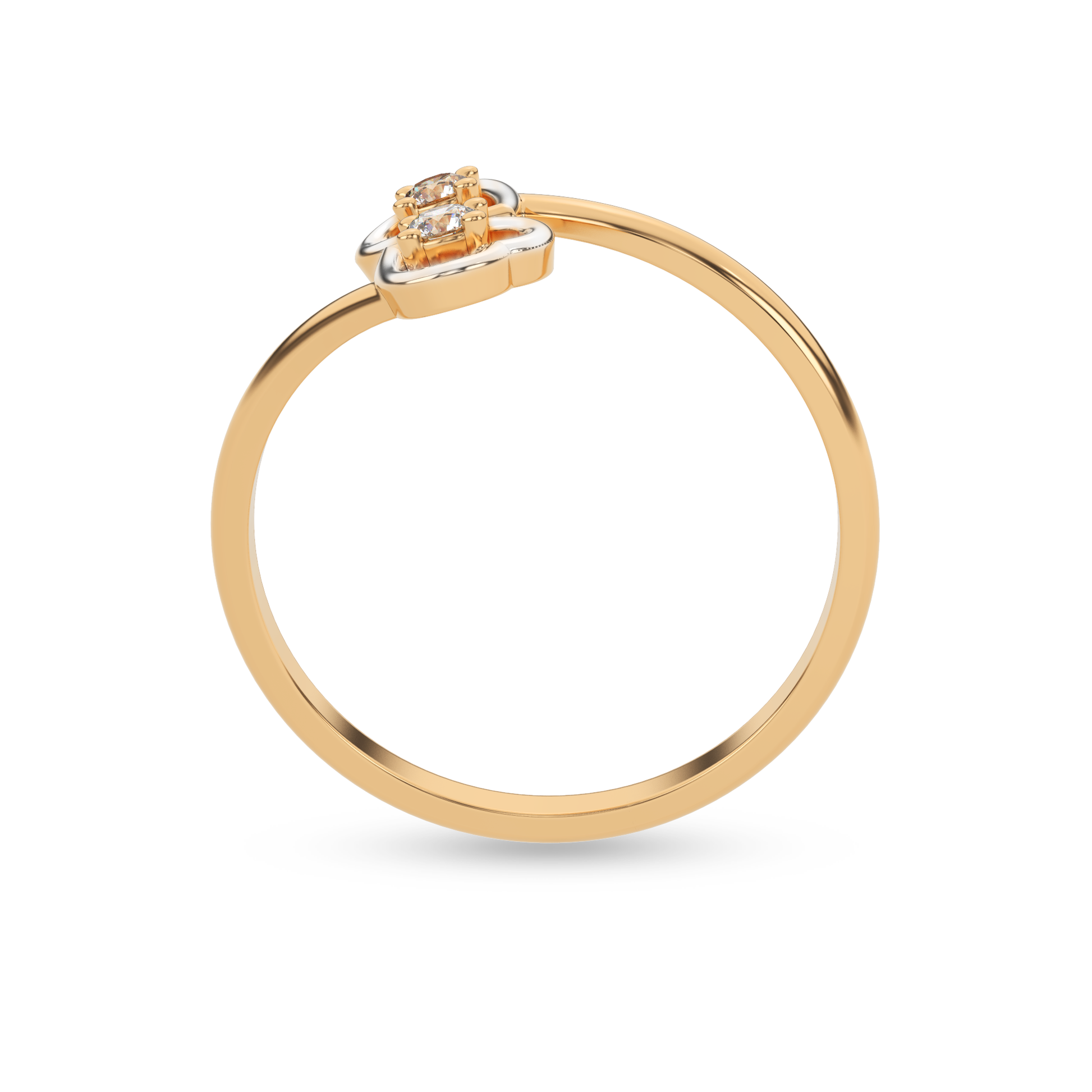 14 Kt Yellow Gold Diamond Ring