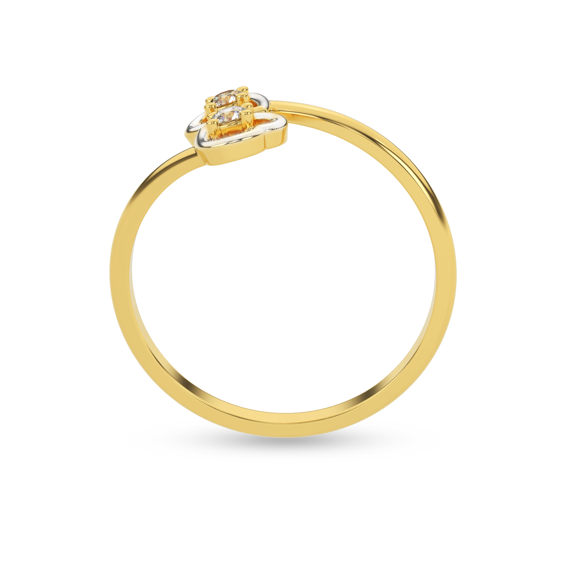 14 Kt Yellow Gold Diamond Ring