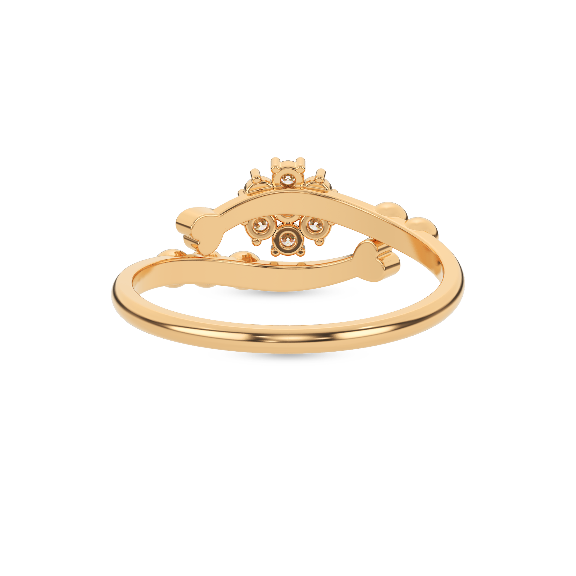 14 Kt Yellow Gold Diamond Ring