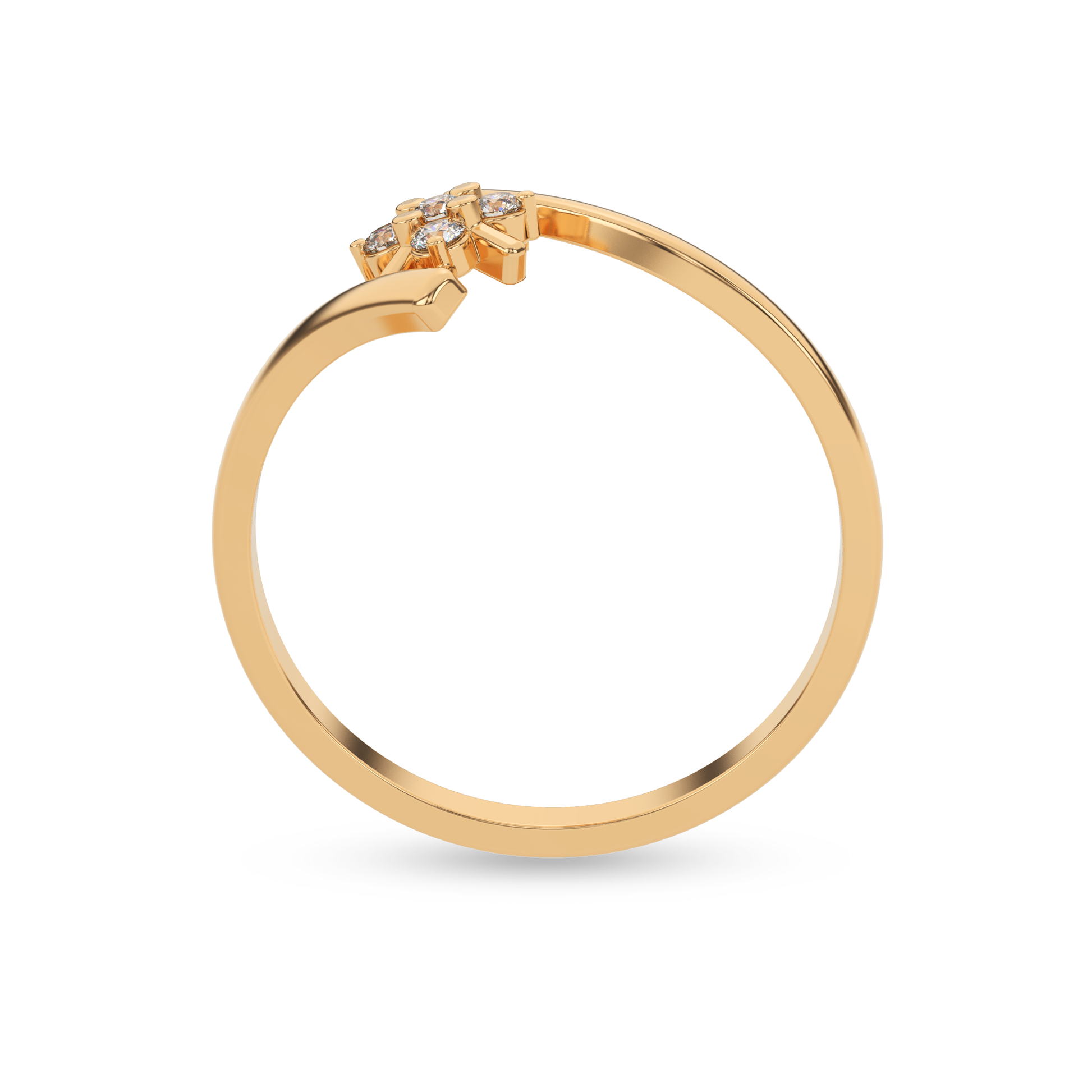 14 Kt Yellow Gold Diamond Ring