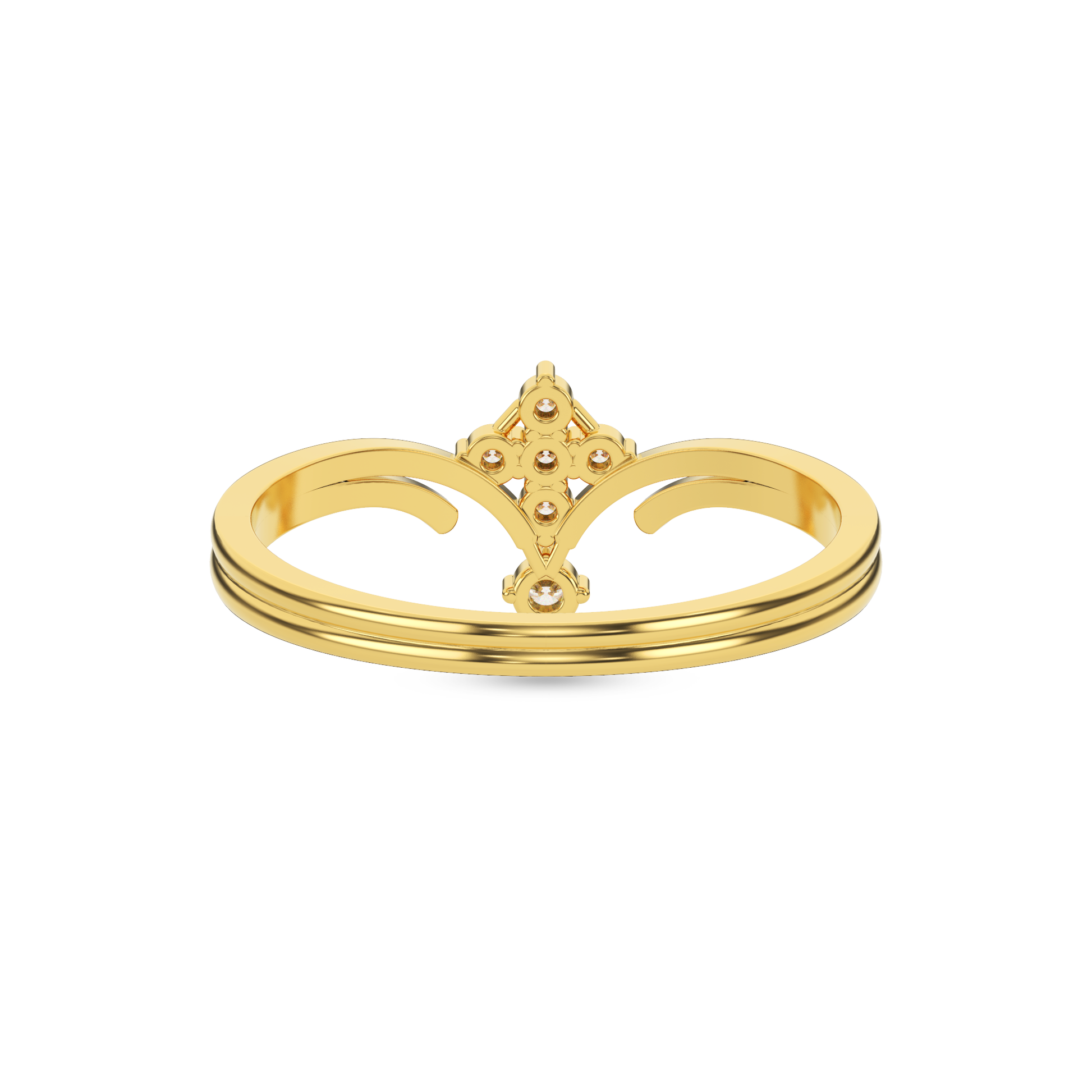 14 Kt Yellow Gold Diamond Ring