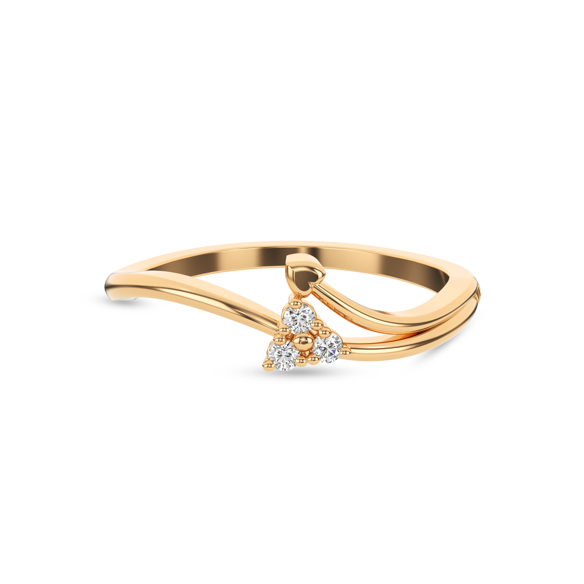 14 Kt Yellow Gold Diamond Ring