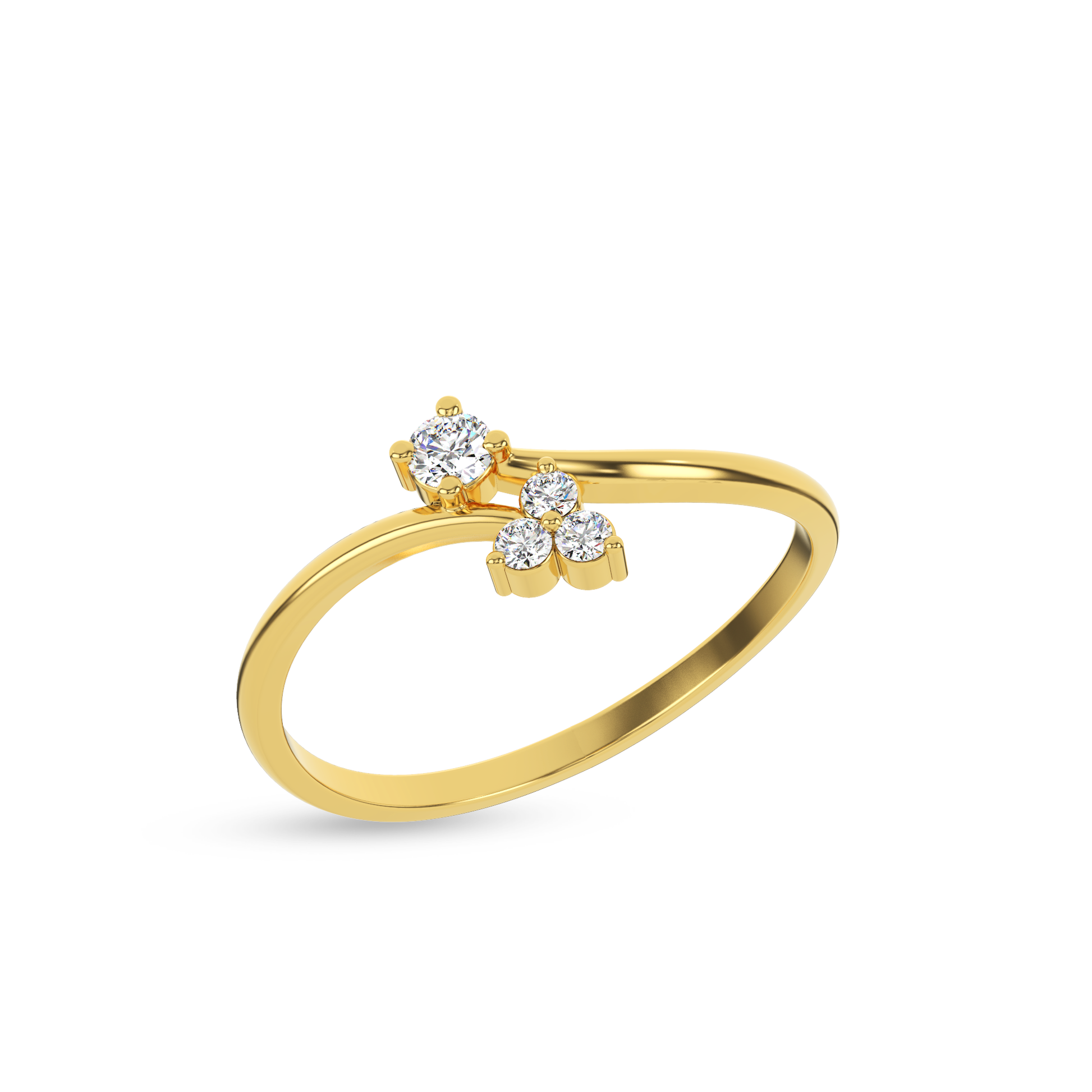 14 Kt Yellow Gold Diamond Ring