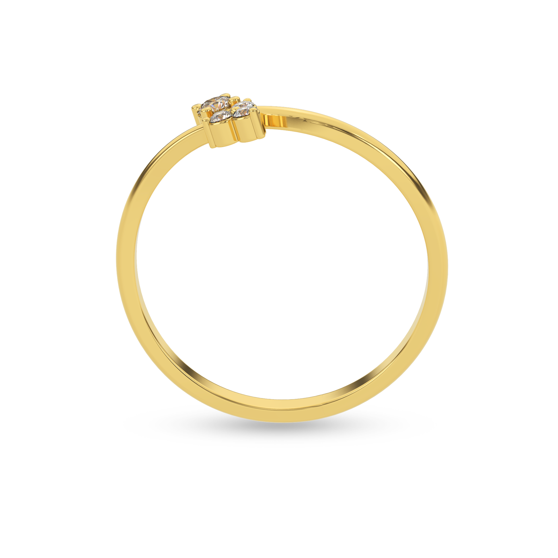 14 Kt Yellow Gold Diamond Ring