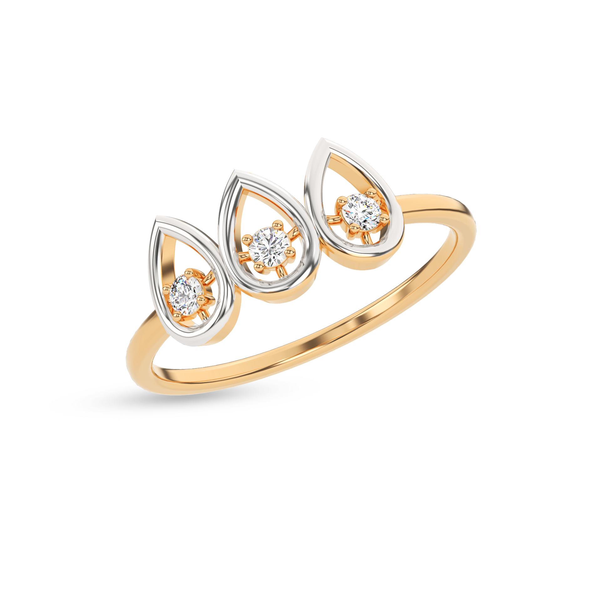 14 Kt Yellow Gold Diamond Ring