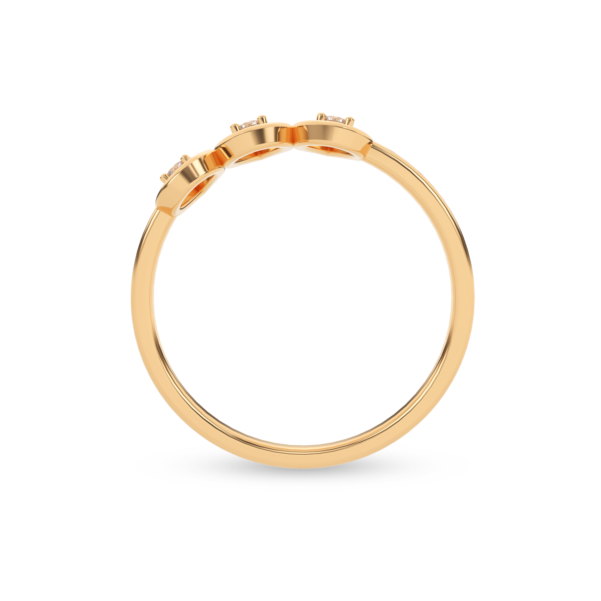 14 Kt Yellow Gold Diamond Ring