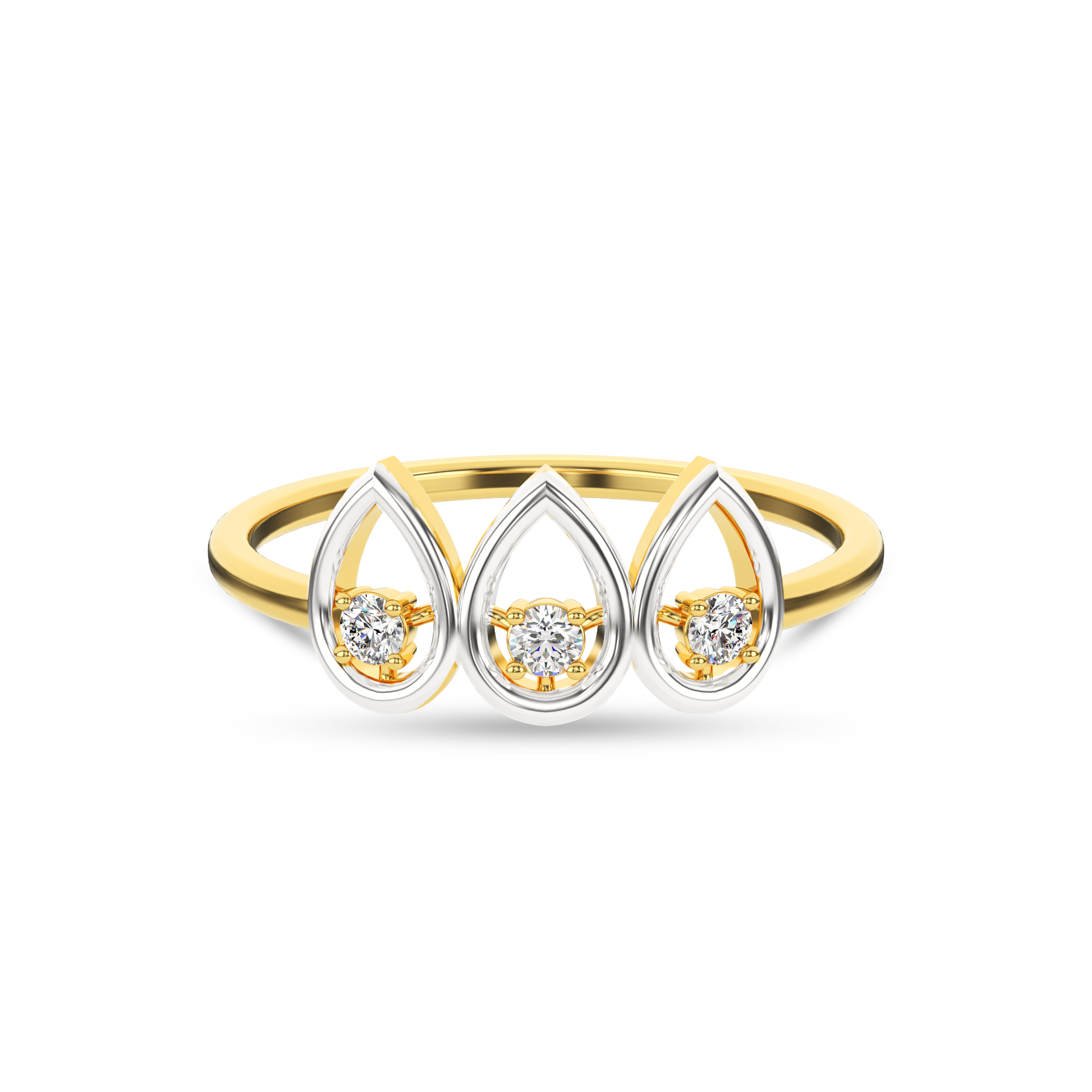 14 Kt Yellow Gold Diamond Ring