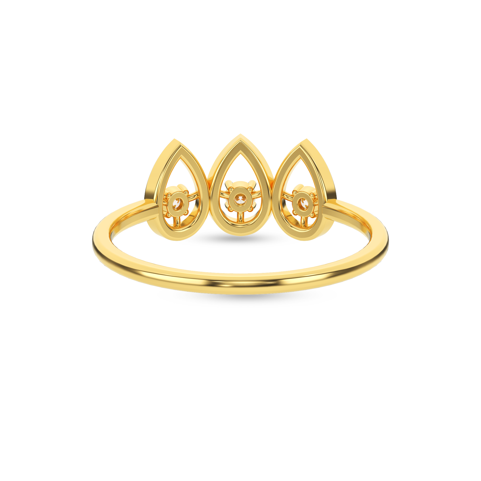 14 Kt Yellow Gold Diamond Ring