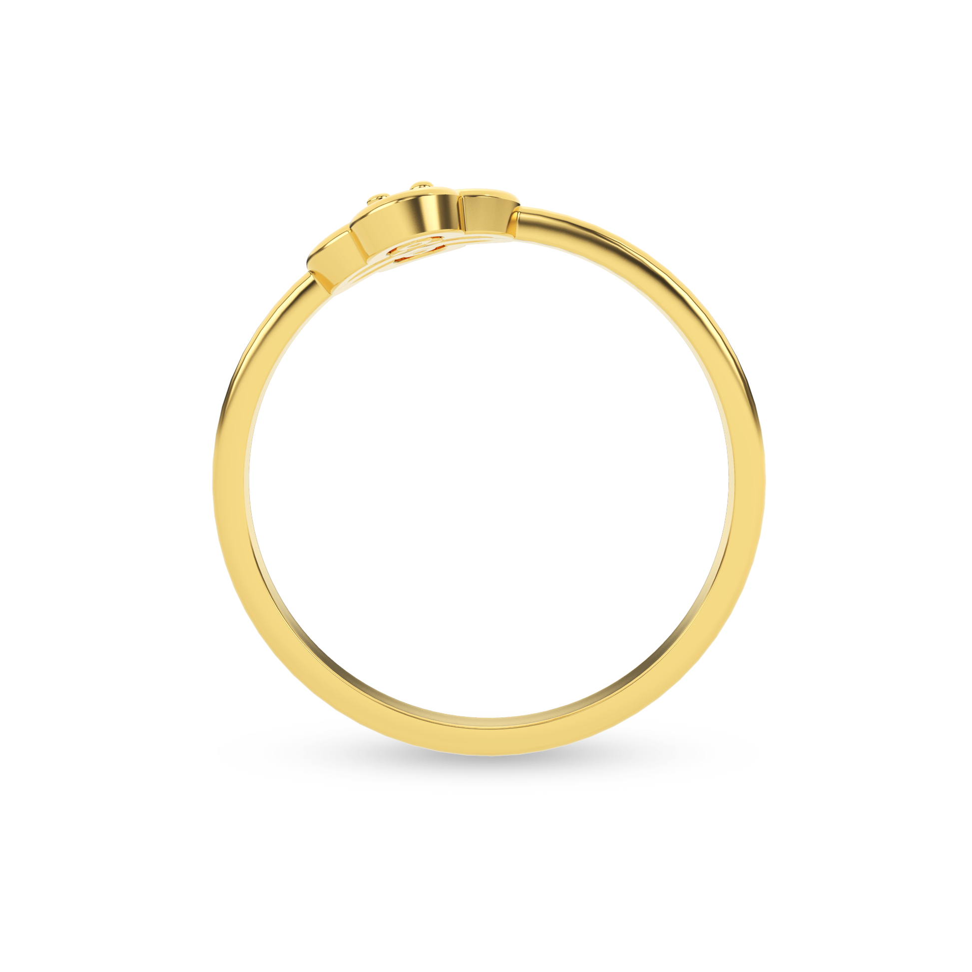 14 Kt Yellow Gold Diamond Ring