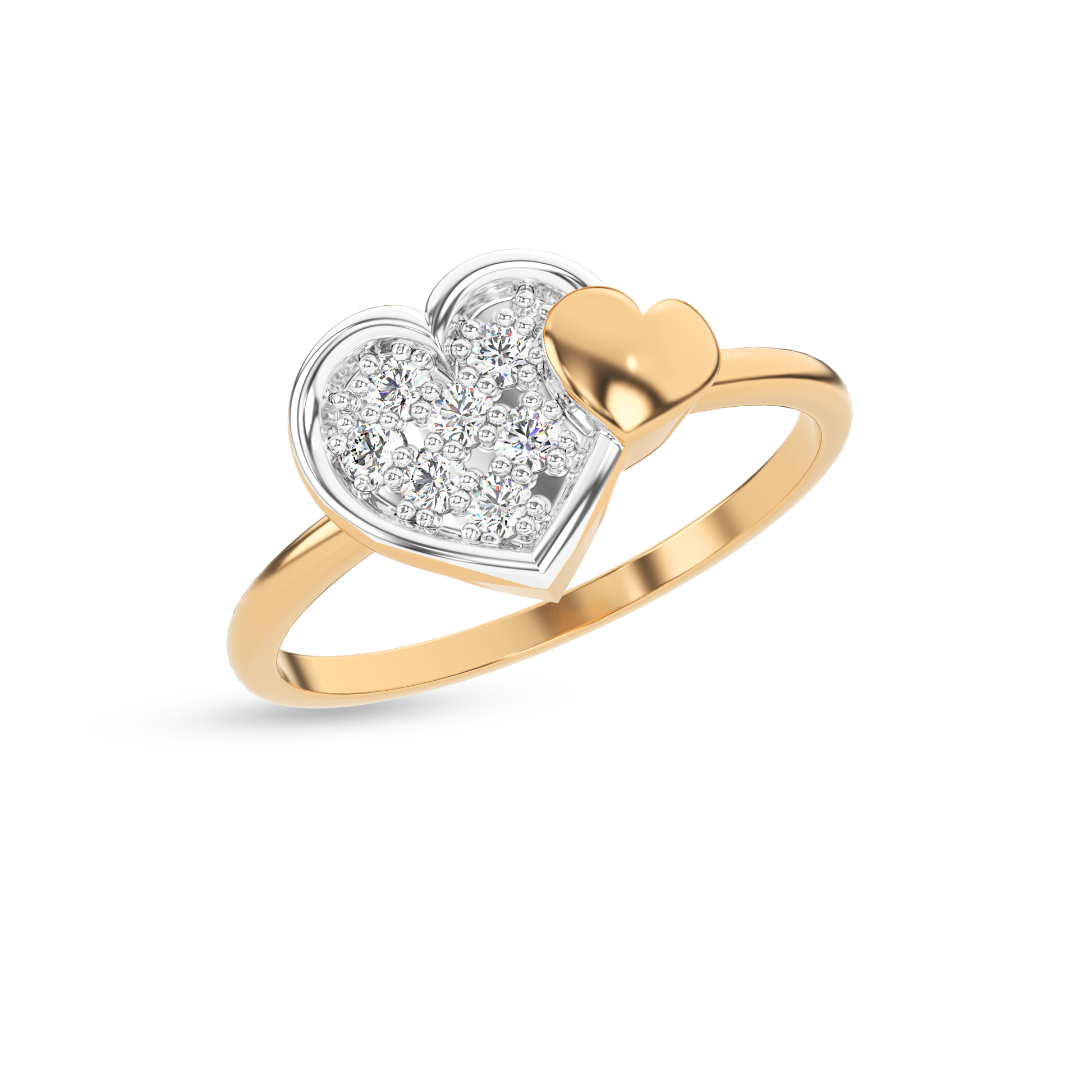 14 Kt Yellow Gold Diamond Ring