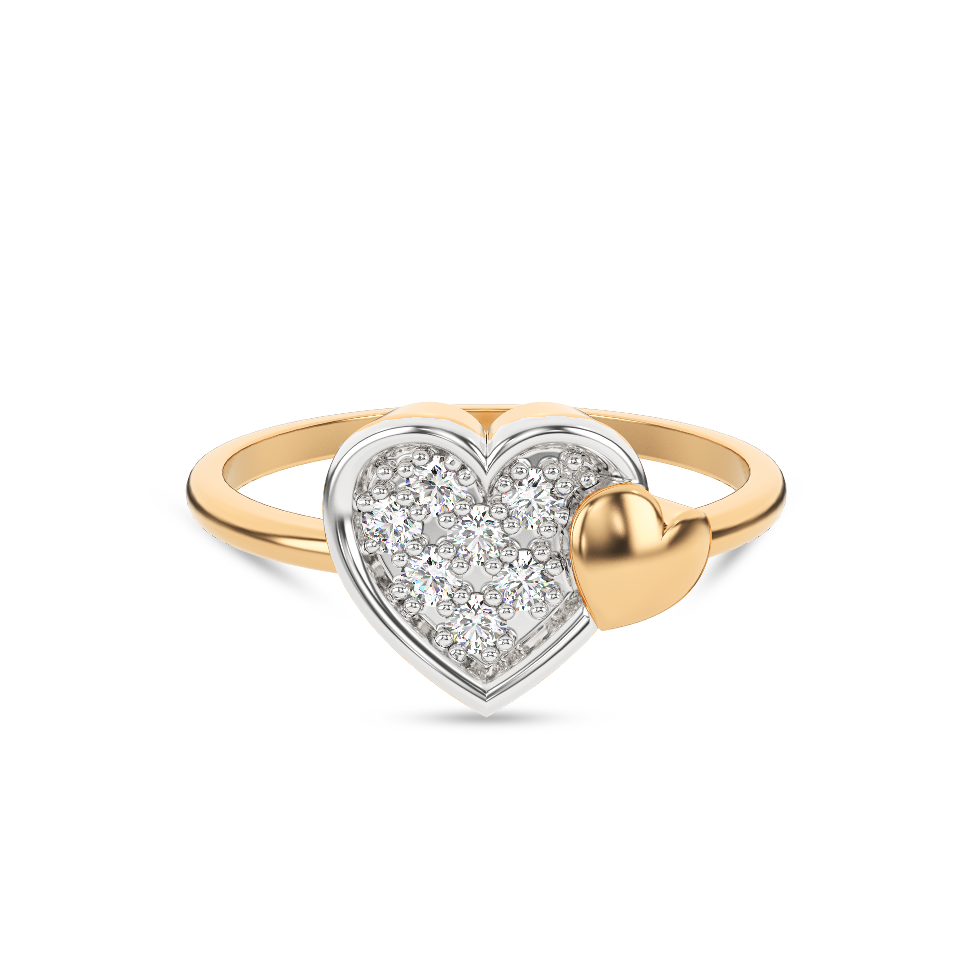 14 Kt Yellow Gold Diamond Ring