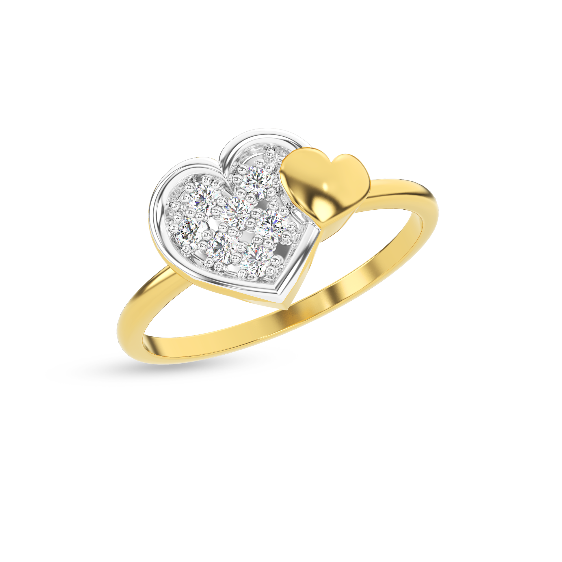 14 Kt Yellow Gold Diamond Ring