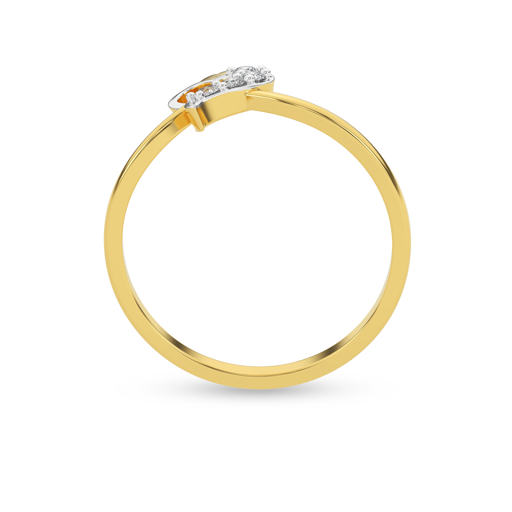 14 Kt Yellow Gold Diamond Ring