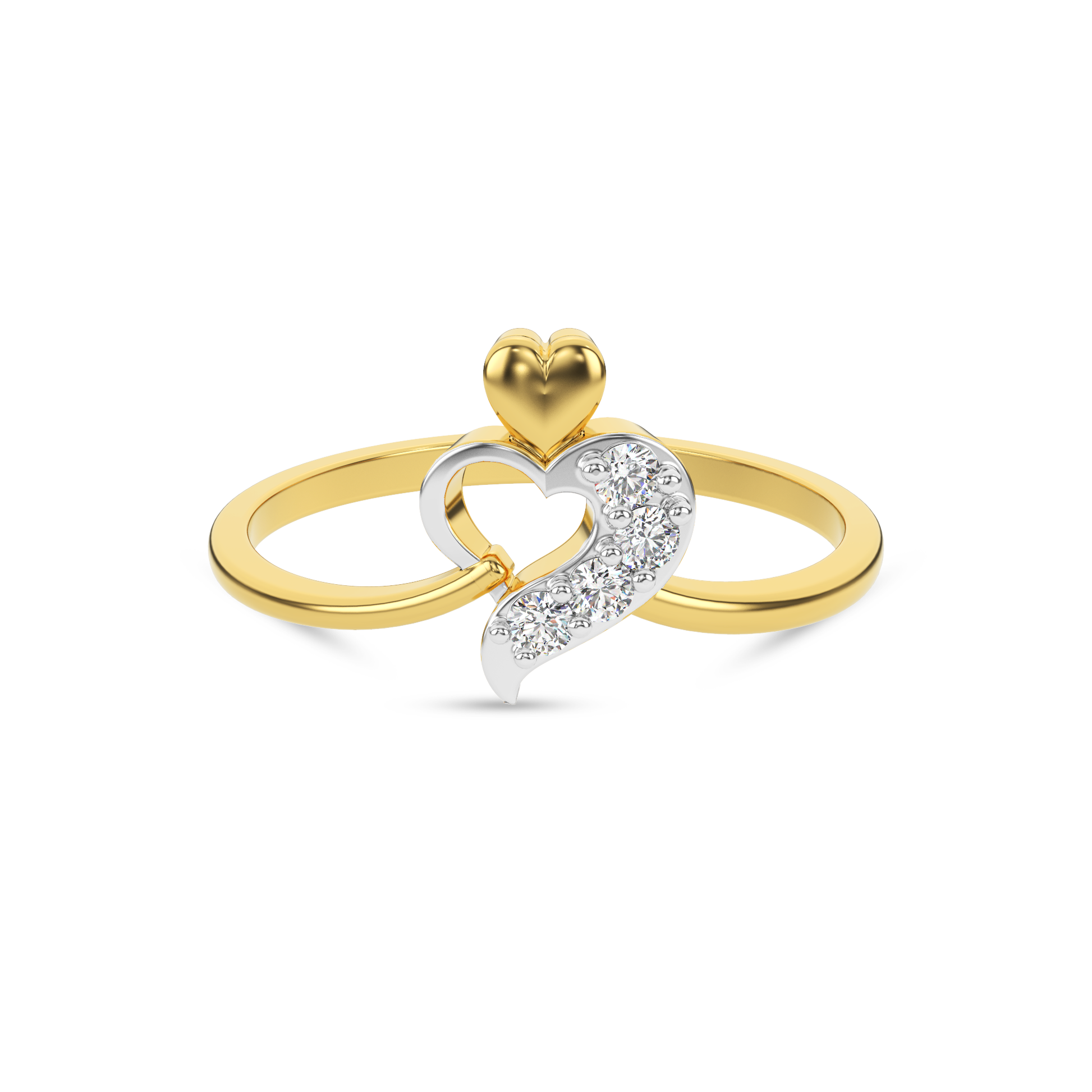 14 Kt Yellow Gold Diamond Ring