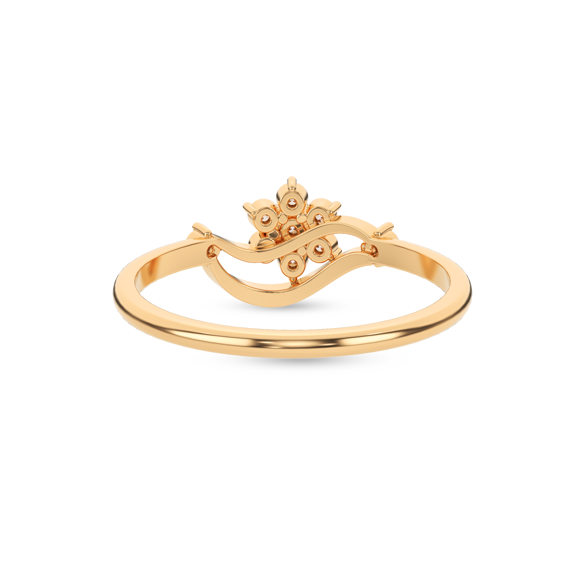 14 Kt Yellow Gold Diamond Ring