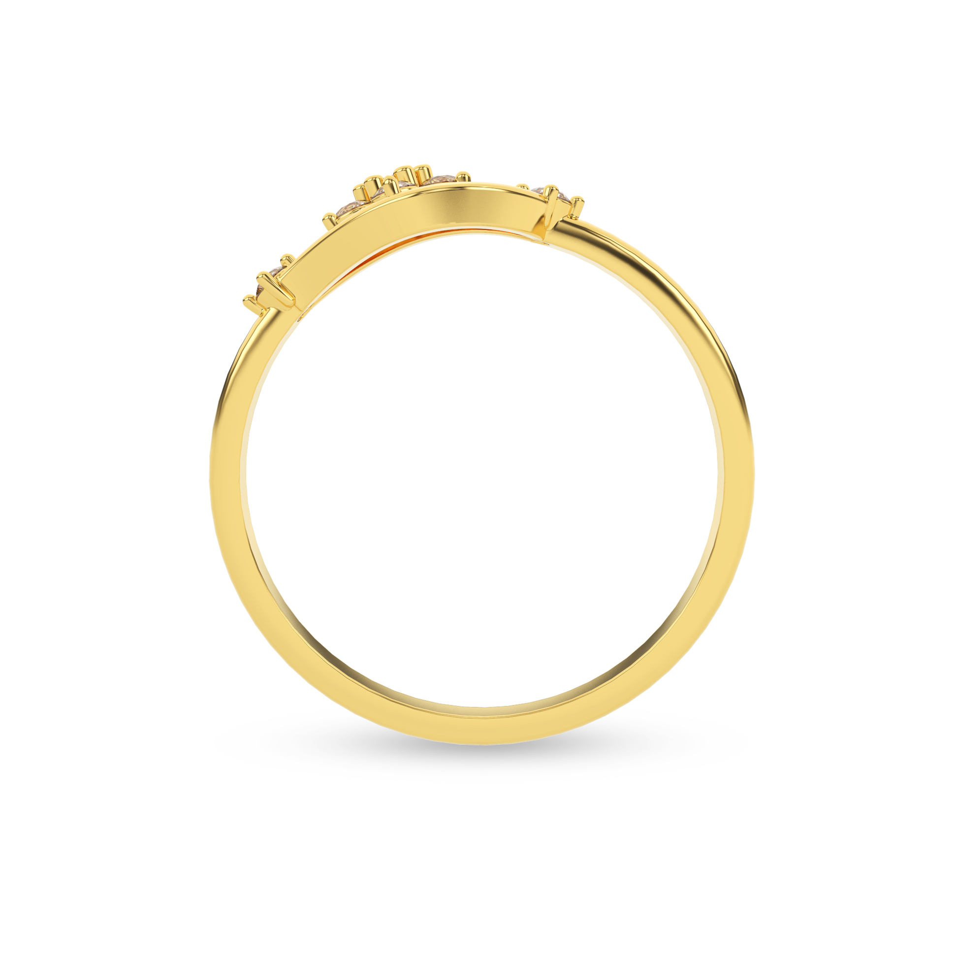 14 Kt Yellow Gold Diamond Ring