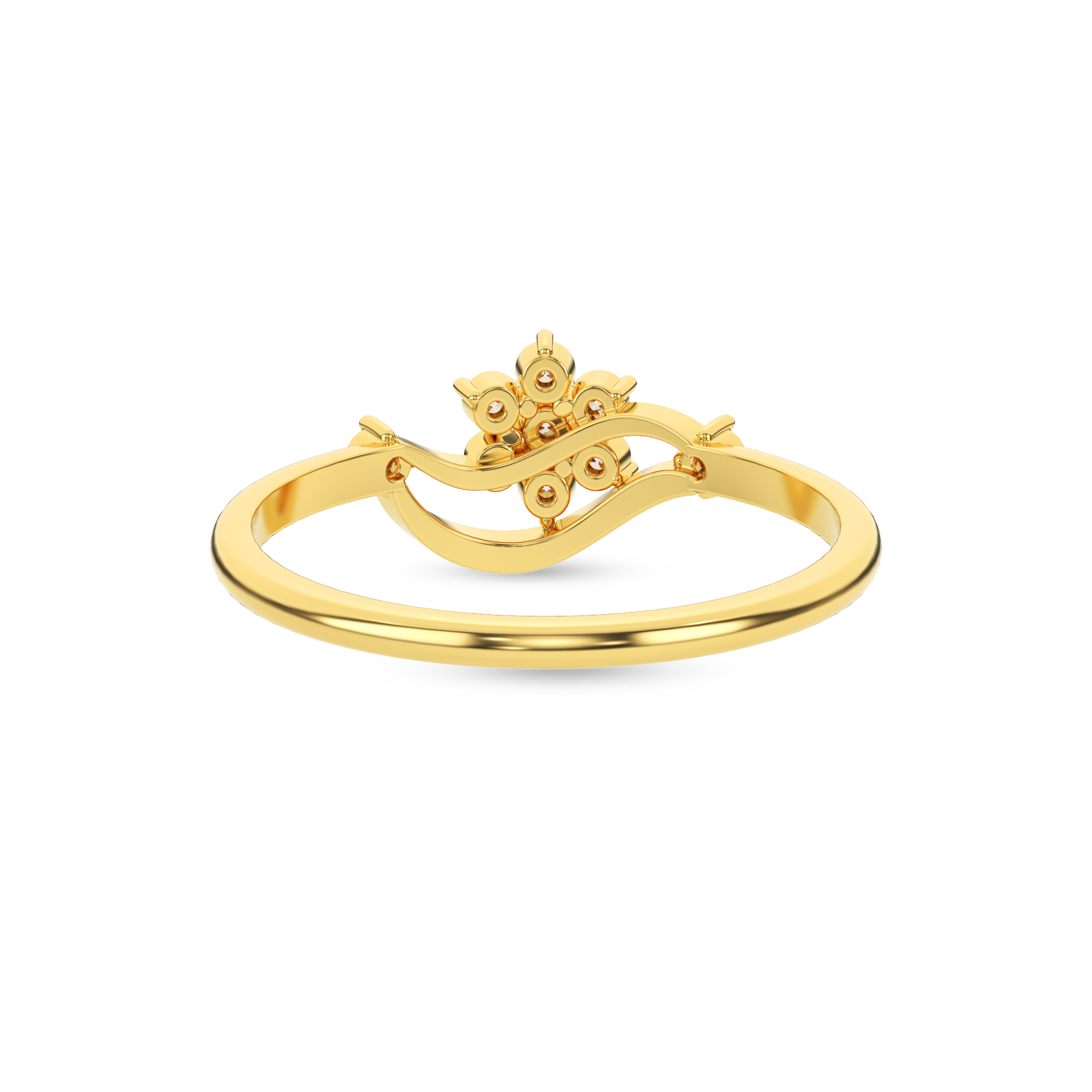 14 Kt Yellow Gold Diamond Ring