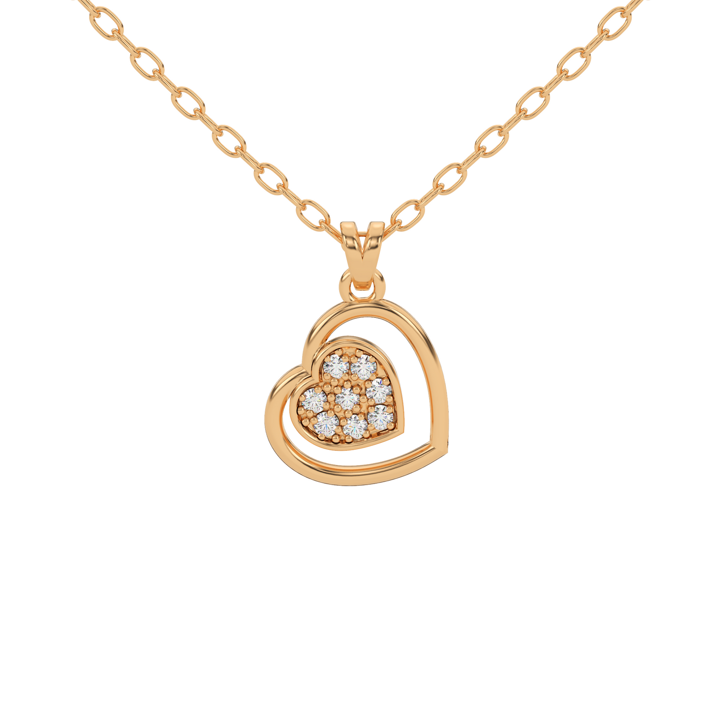 Shimmering Elegance Natural Diamond Pendant