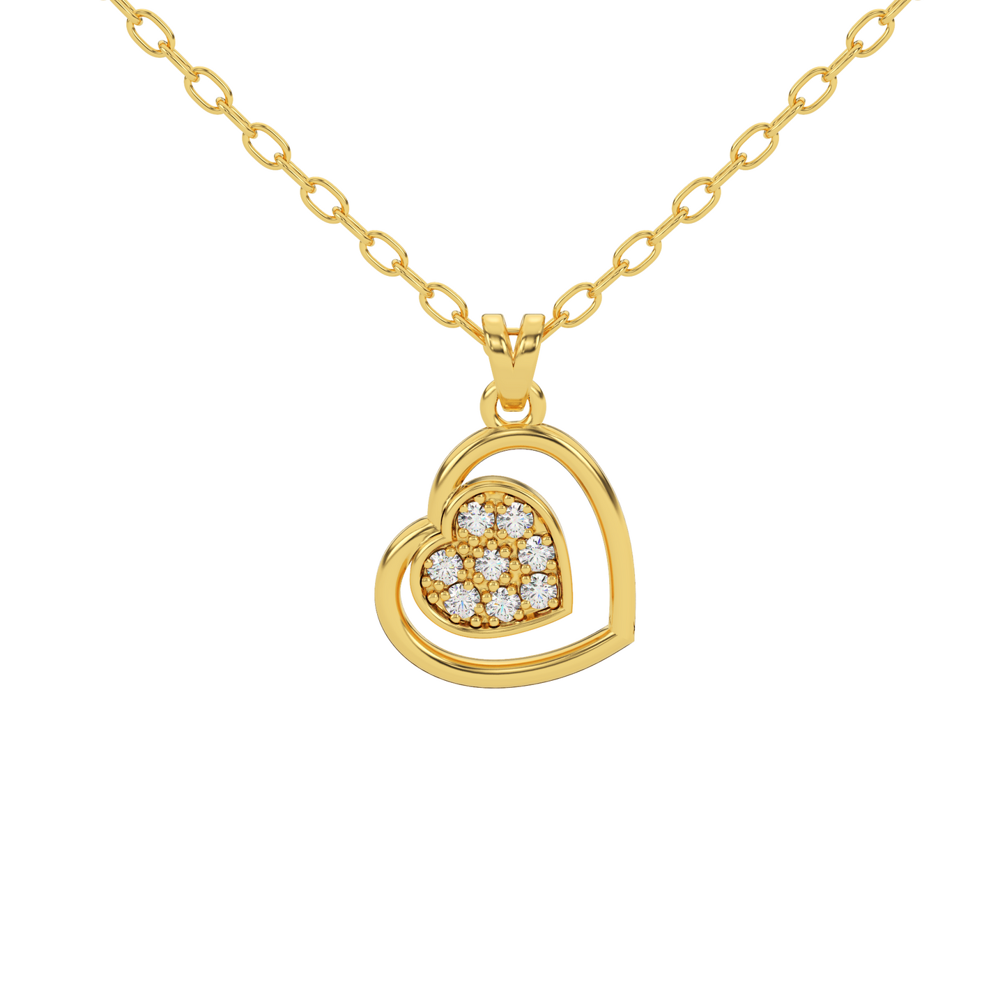 Shimmering Elegance Natural Diamond Pendant