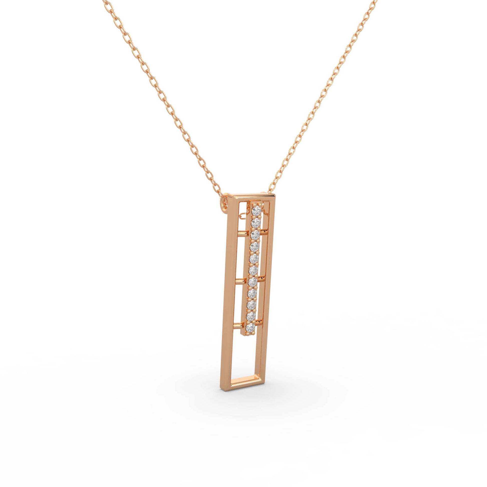 18 Kt Rose Gold Diamond Necklaces