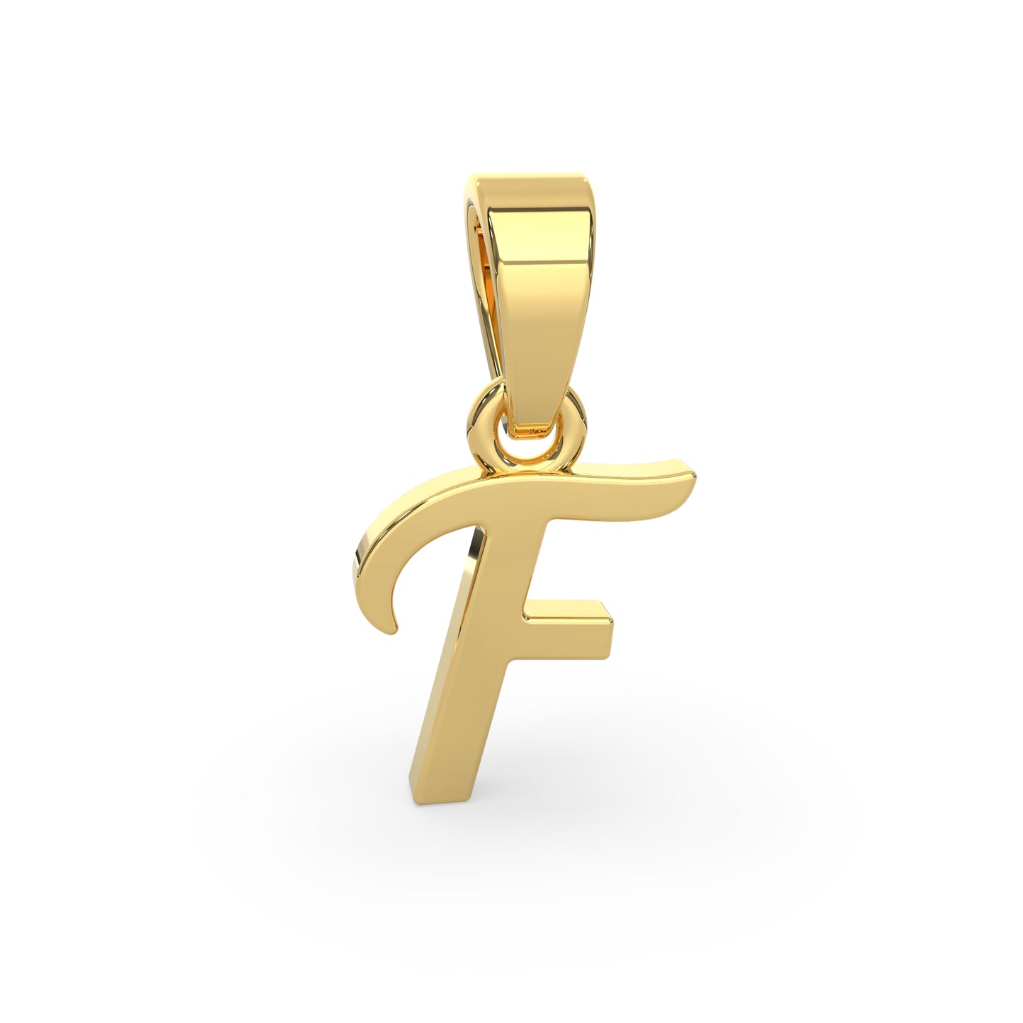 Alphabet F Gold Charm