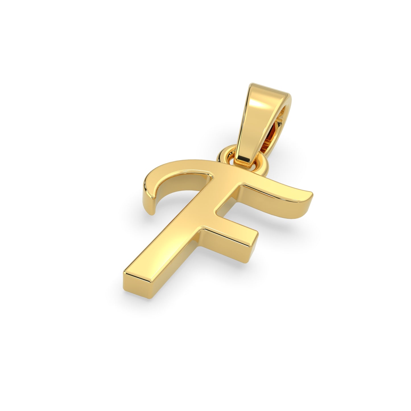 Alphabet F Gold Charm