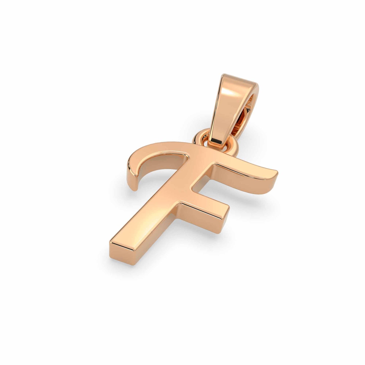 Alphabet F Gold Charm