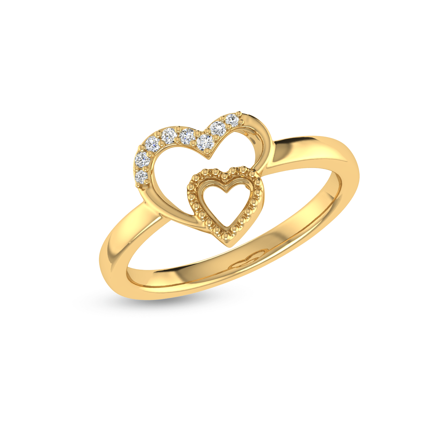 14 Kt Yellow Gold Diamond Ring