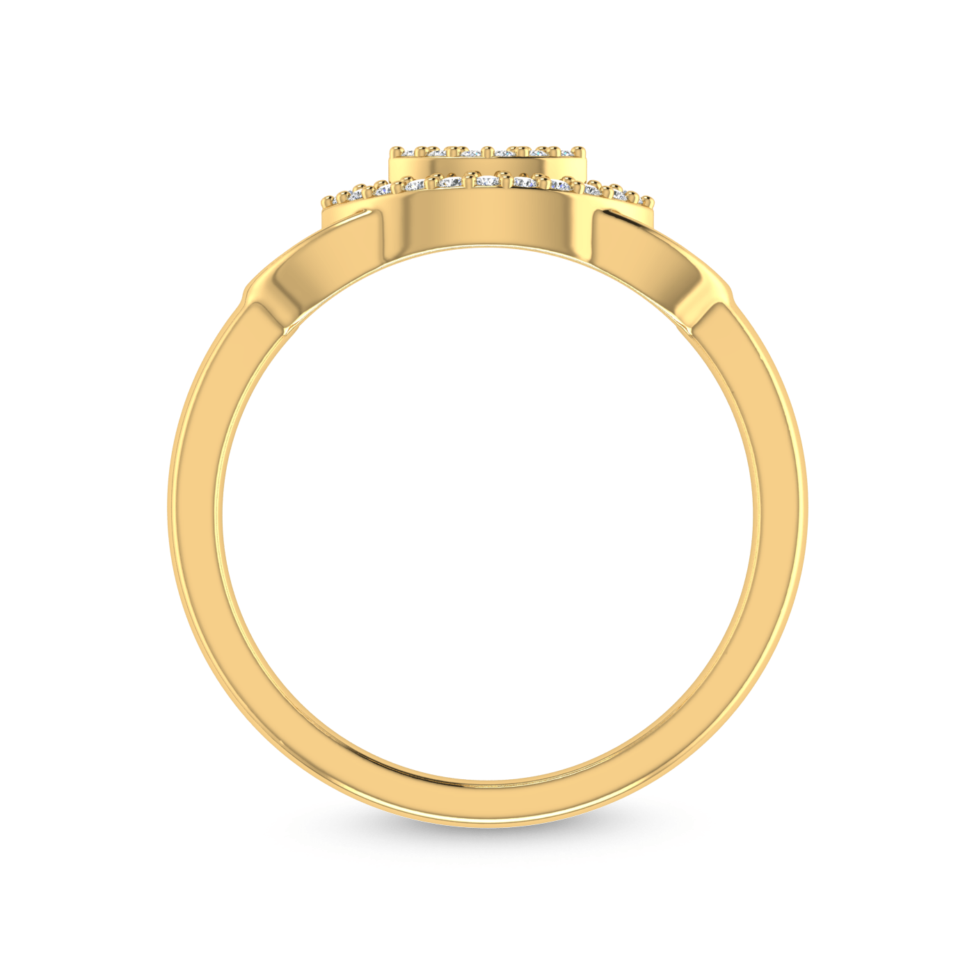 14 Kt Yellow Gold Diamond Ring