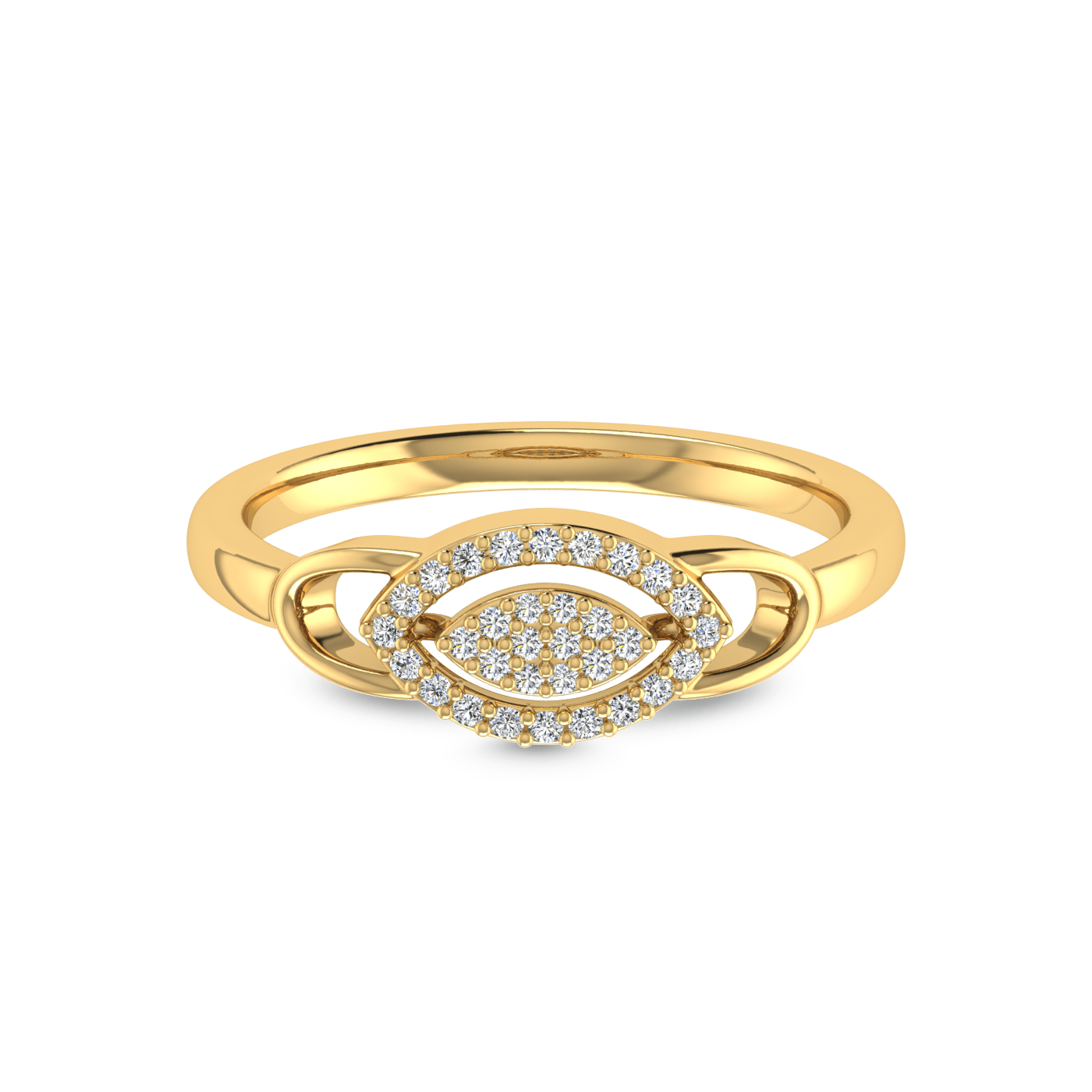 14 Kt Yellow Gold Diamond Ring