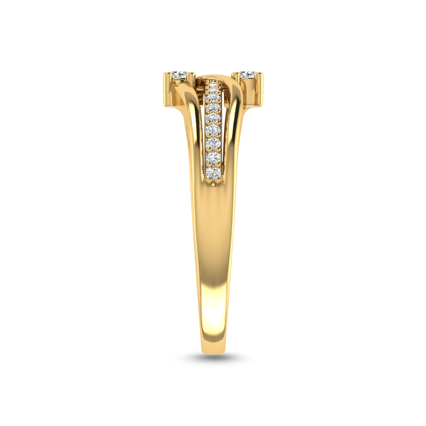 14 Kt Yellow Gold Diamond Ring